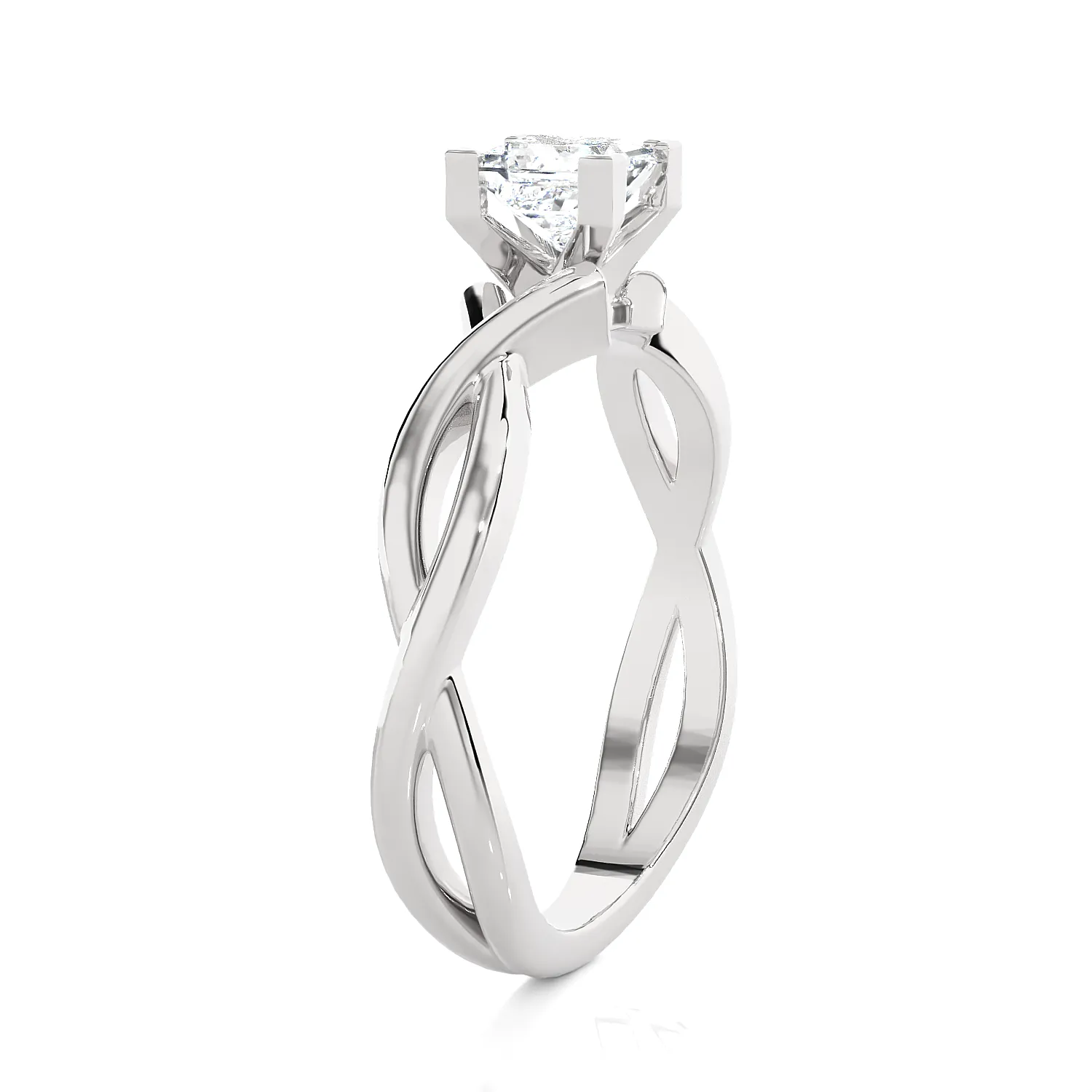 1/2 ctw Princess-Cut Lab Grown Diamond Solitaire Engagement Ring