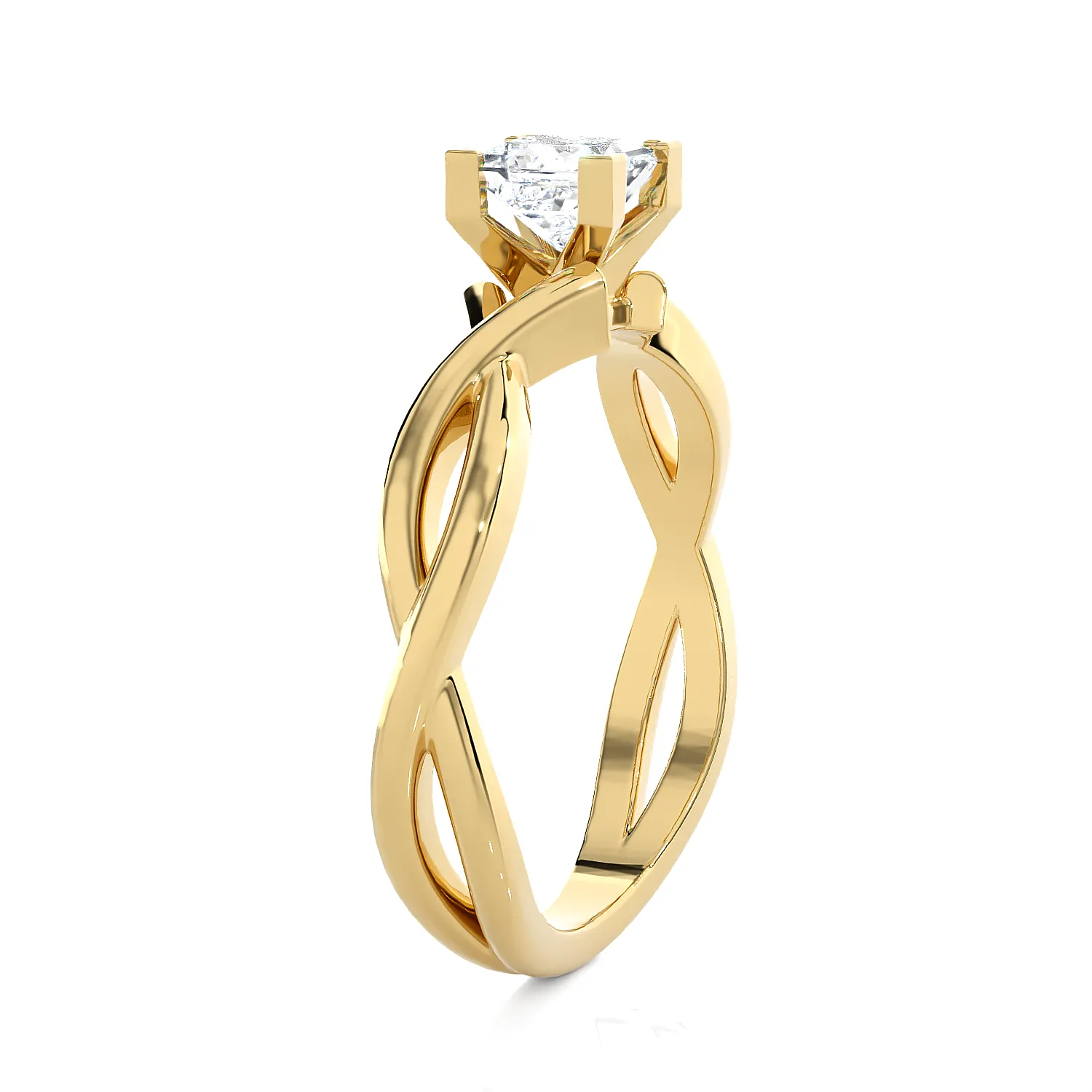 1/2 ctw Princess-Cut Lab Grown Diamond Solitaire Engagement Ring
