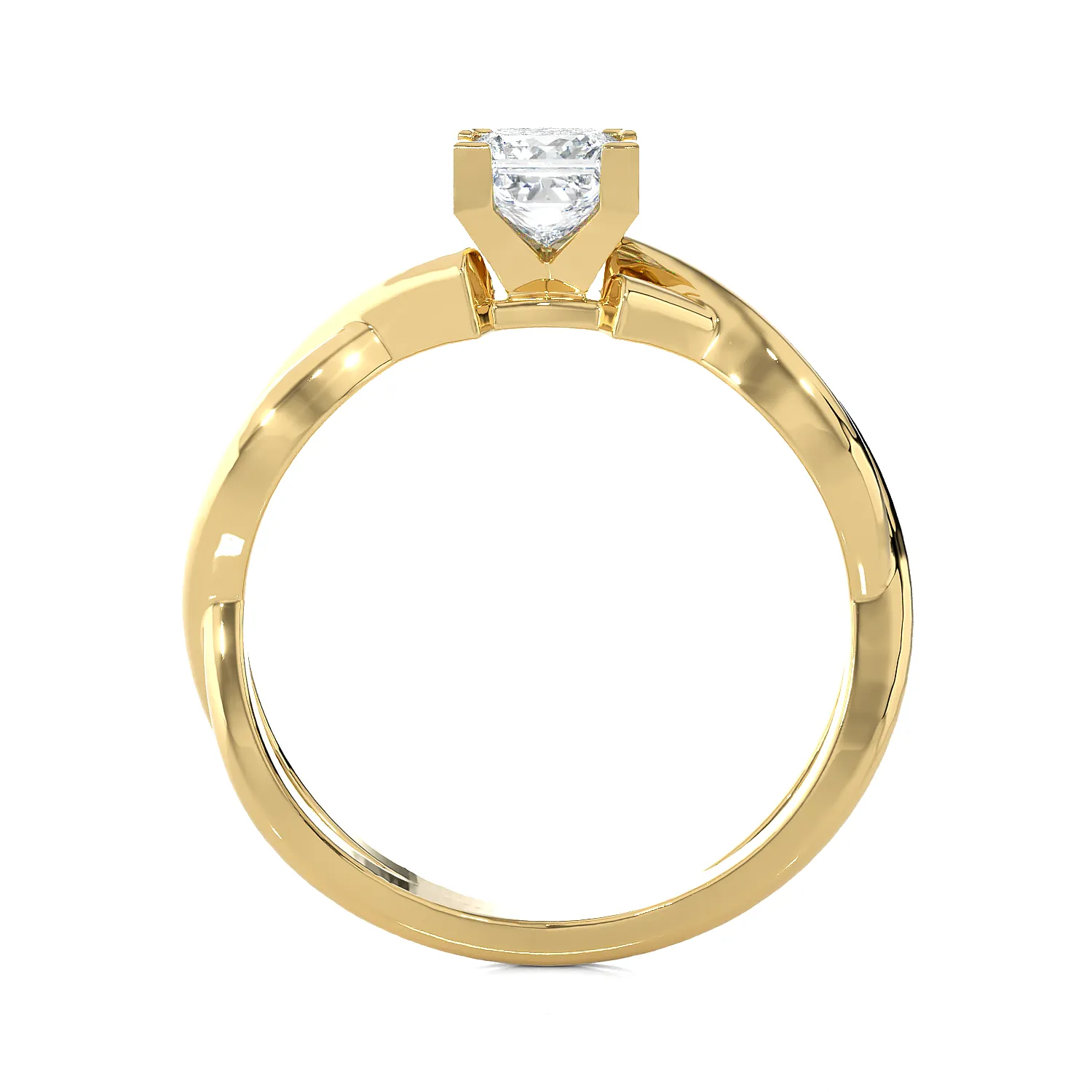1/2 ctw Princess-Cut Lab Grown Diamond Solitaire Engagement Ring