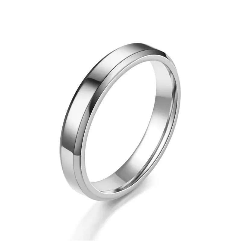 2022 New Classic Glossy Ring Men Temperament Fashion Stainless Steel Round Finger Ring For Men Jewelry Gift