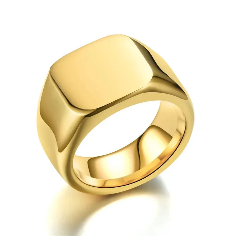 2022 New Classic Glossy Ring Men Temperament Fashion Stainless Steel Round Finger Ring For Men Jewelry Gift