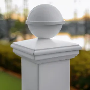 4x4 New England Ball PVC Post Cap