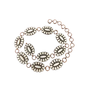 Accessories 806 Cream Concho Belt 806-BE002CWH