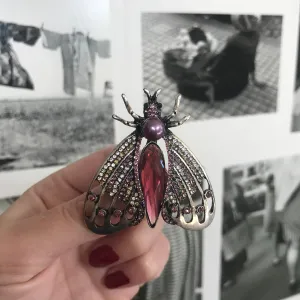 Andrea Bee Brooch Purple