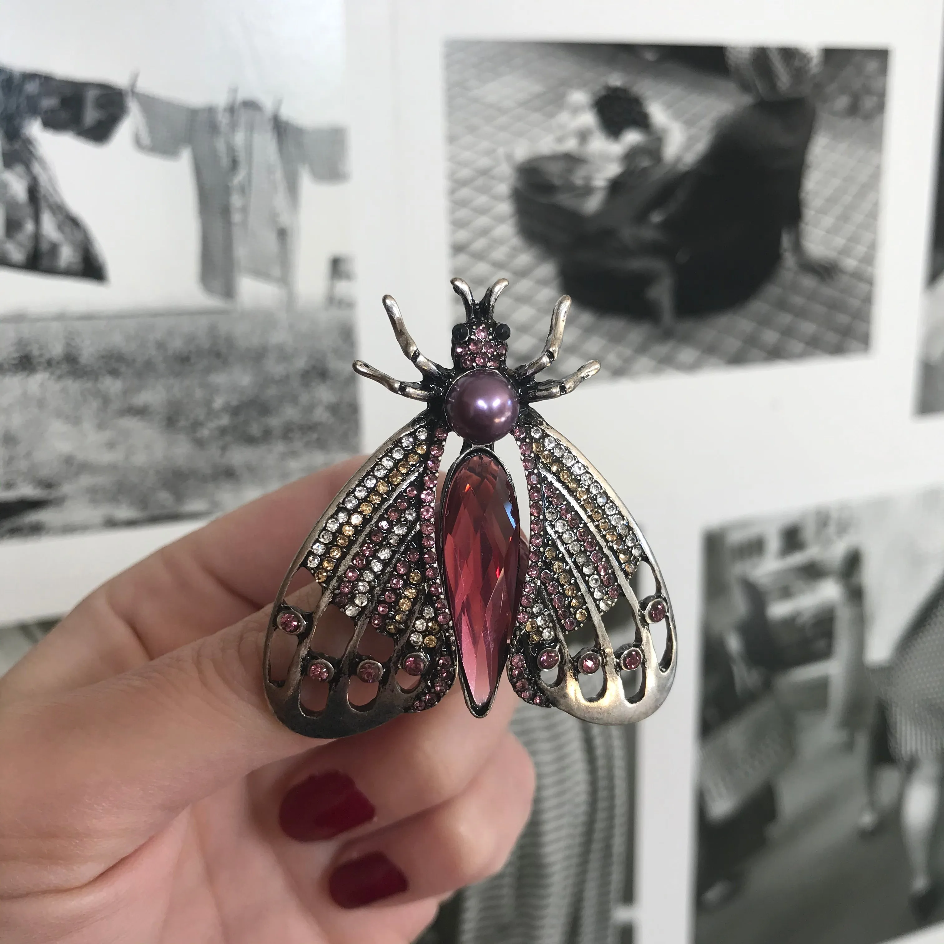 Andrea Bee Brooch Purple