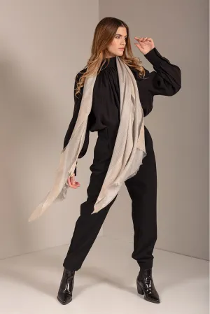 Baccarat Shawl Royal Alpaca & Silk Color Grey