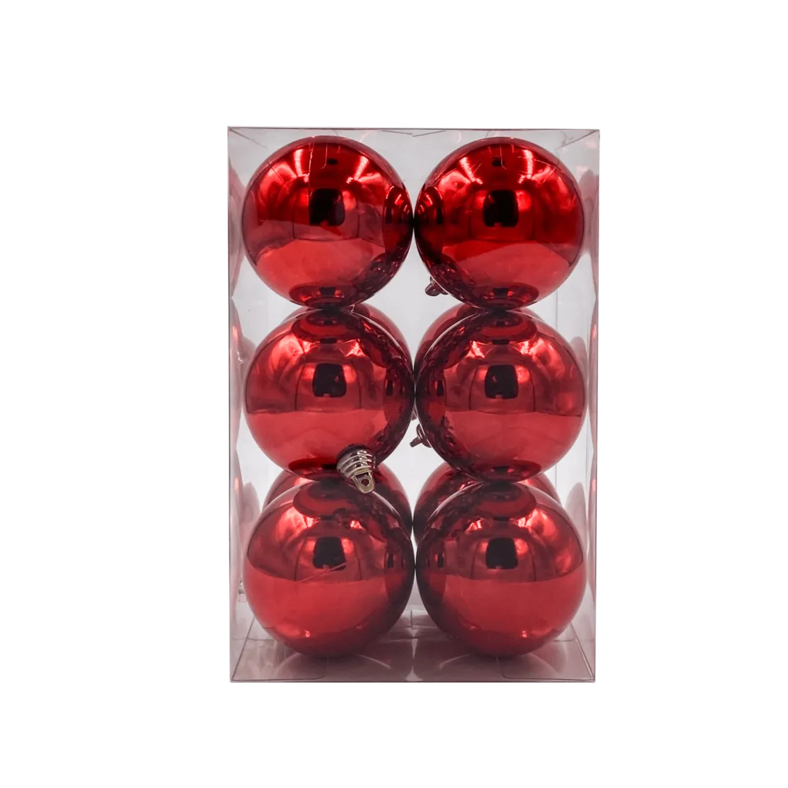 Bauble Shiny Red 70mm - 12 Pack