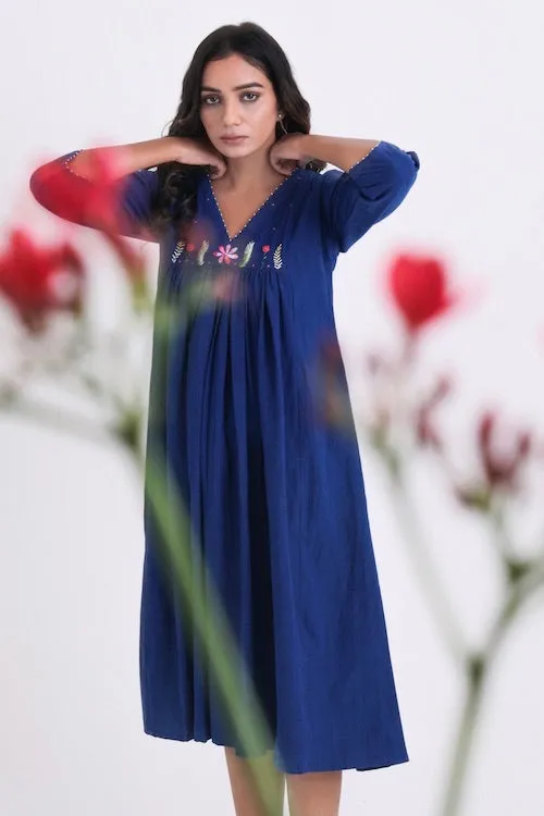 Bebaak Shama Flowy Pure Cotton Hand Embroidered Dress