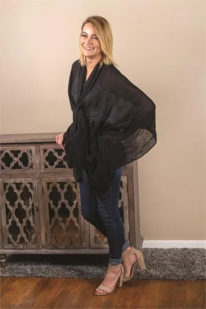 BLACK FASHION WRAP