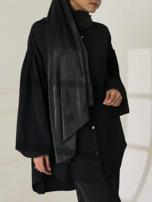 Black Silk Organza Hijab