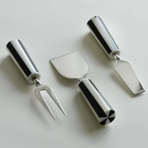 Bone Inlay Cheese Knives - Set of 3