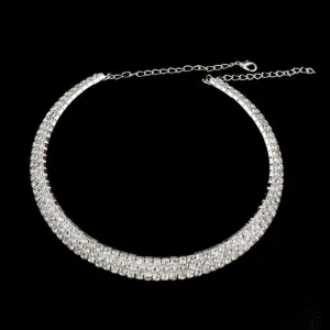 Bridal Rhinestone Choke Necklace
