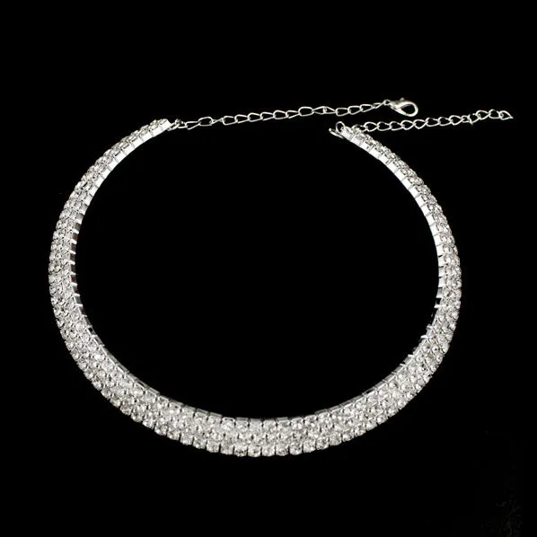 Bridal Rhinestone Choke Necklace
