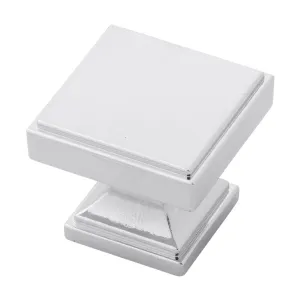Brownstone Collection Knob 1-3/8 Inch Square Chrome Finish
