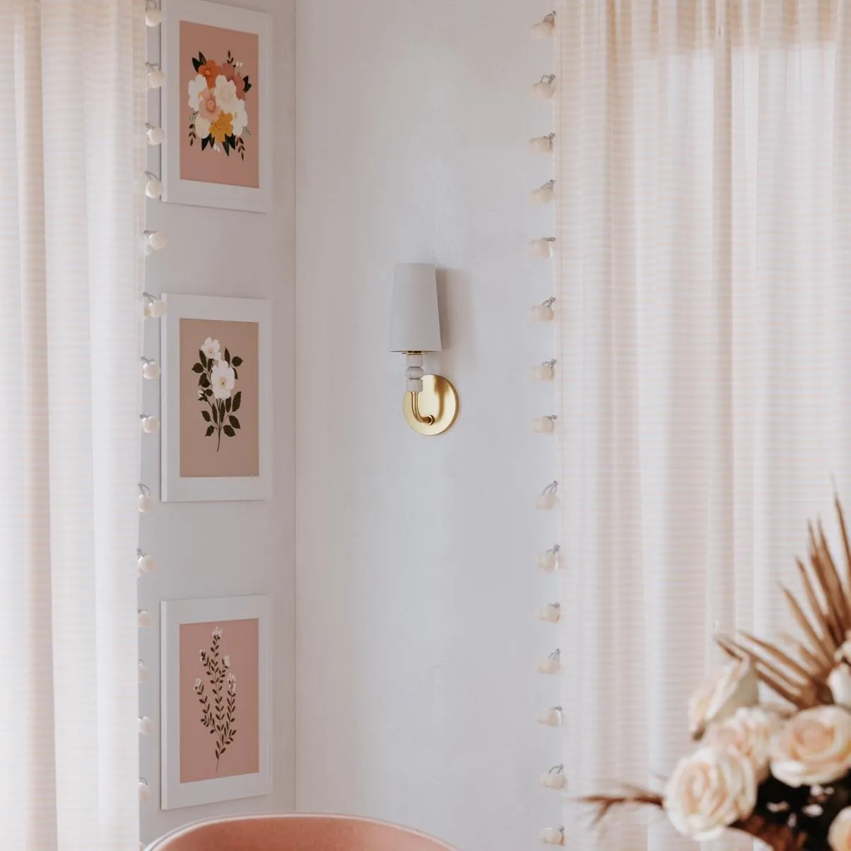 Casey 13 in. Armed Sconce Brass finish