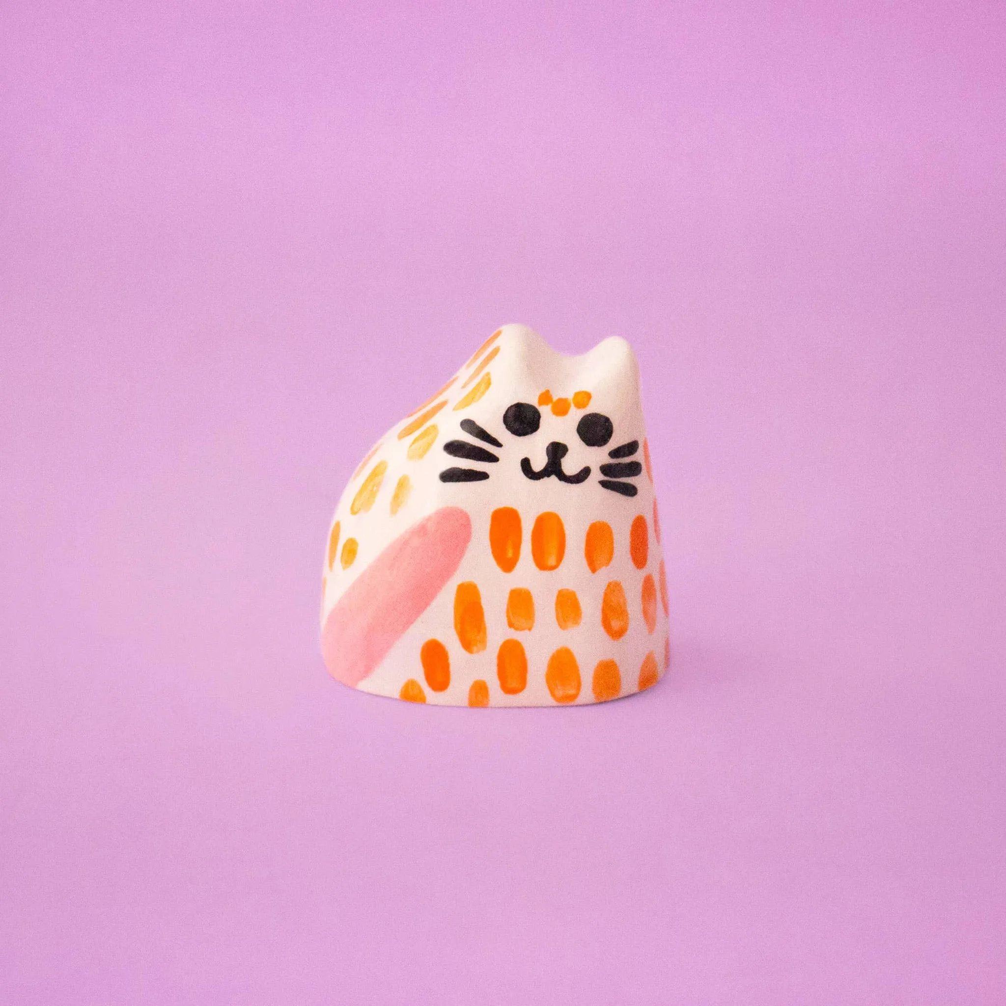 ceramic baby cat | orange