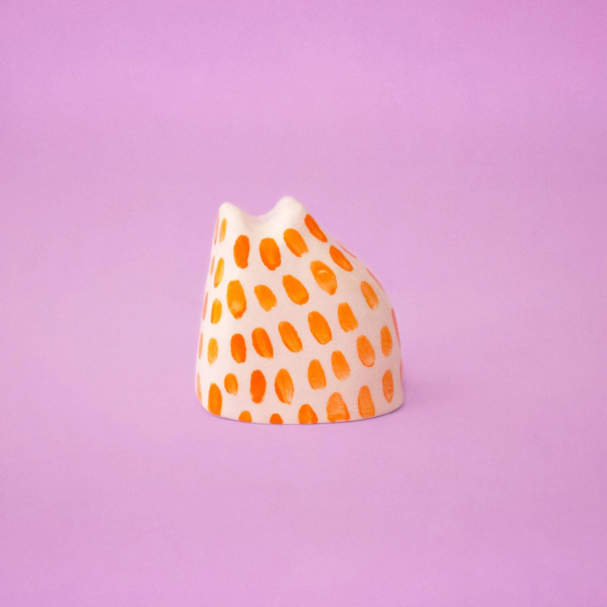 ceramic baby cat | orange
