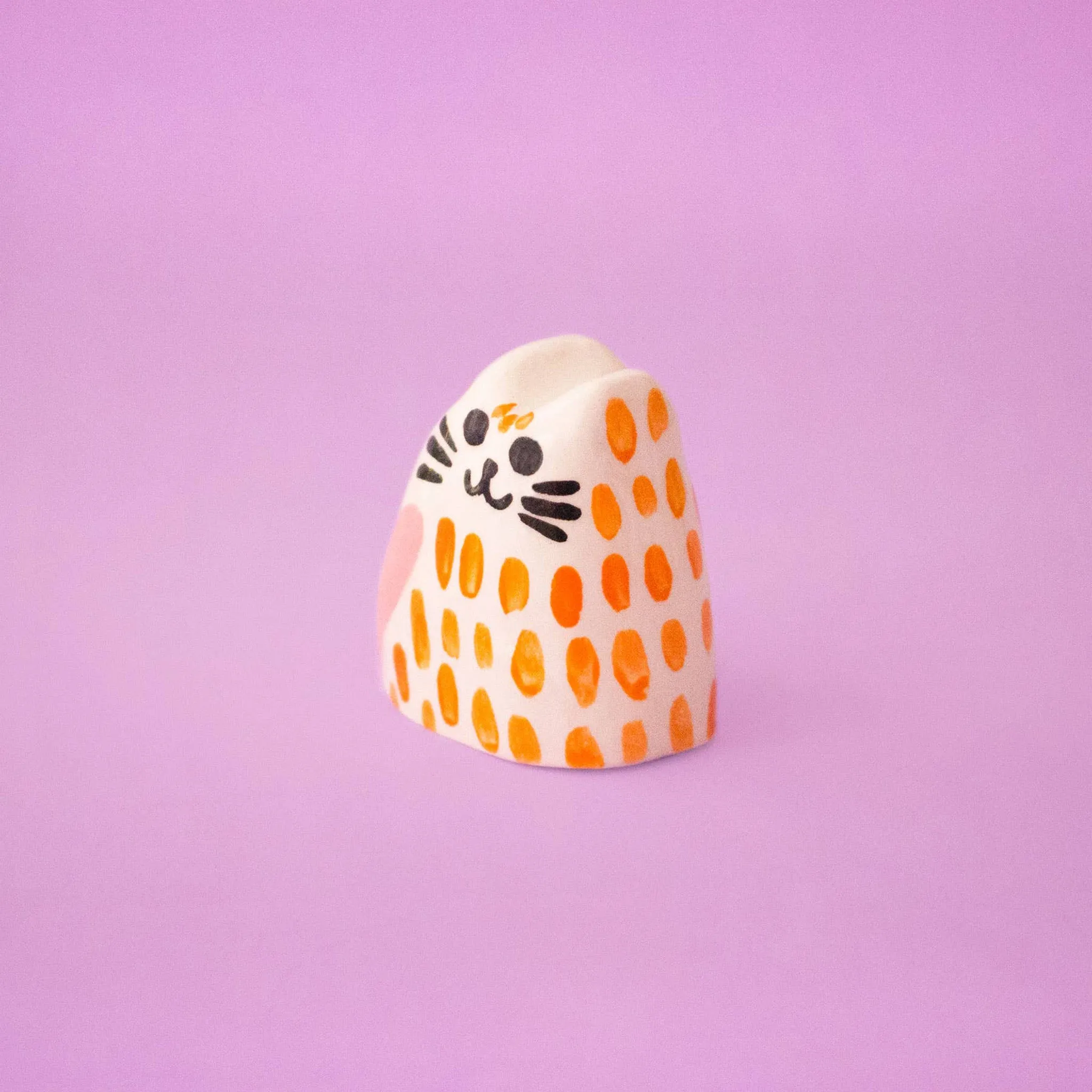 ceramic baby cat | orange