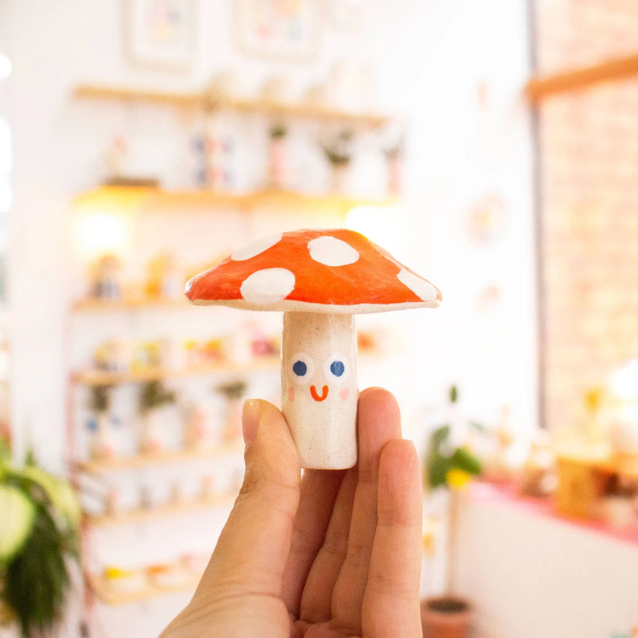 ceramic mini mushroom