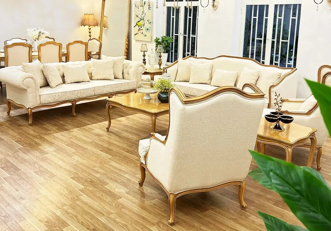Classical and Luxury Handmade Teakwood Sofa Set
