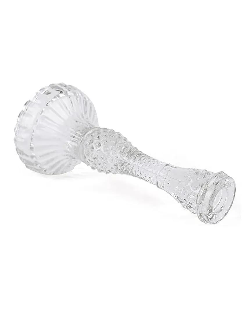 Clear Timeless Beauty Antique Glass Candle Holder | 3 x 2 x 2 inches