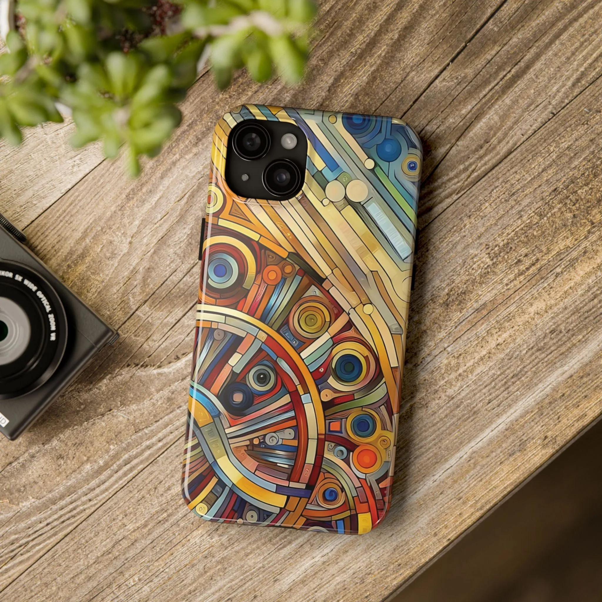 Colorful abstract round patterns design Tough Phone Cases