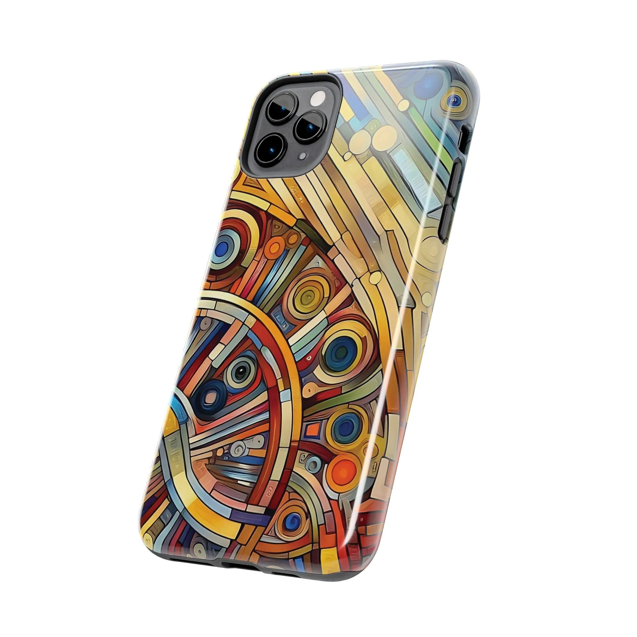 Colorful abstract round patterns design Tough Phone Cases