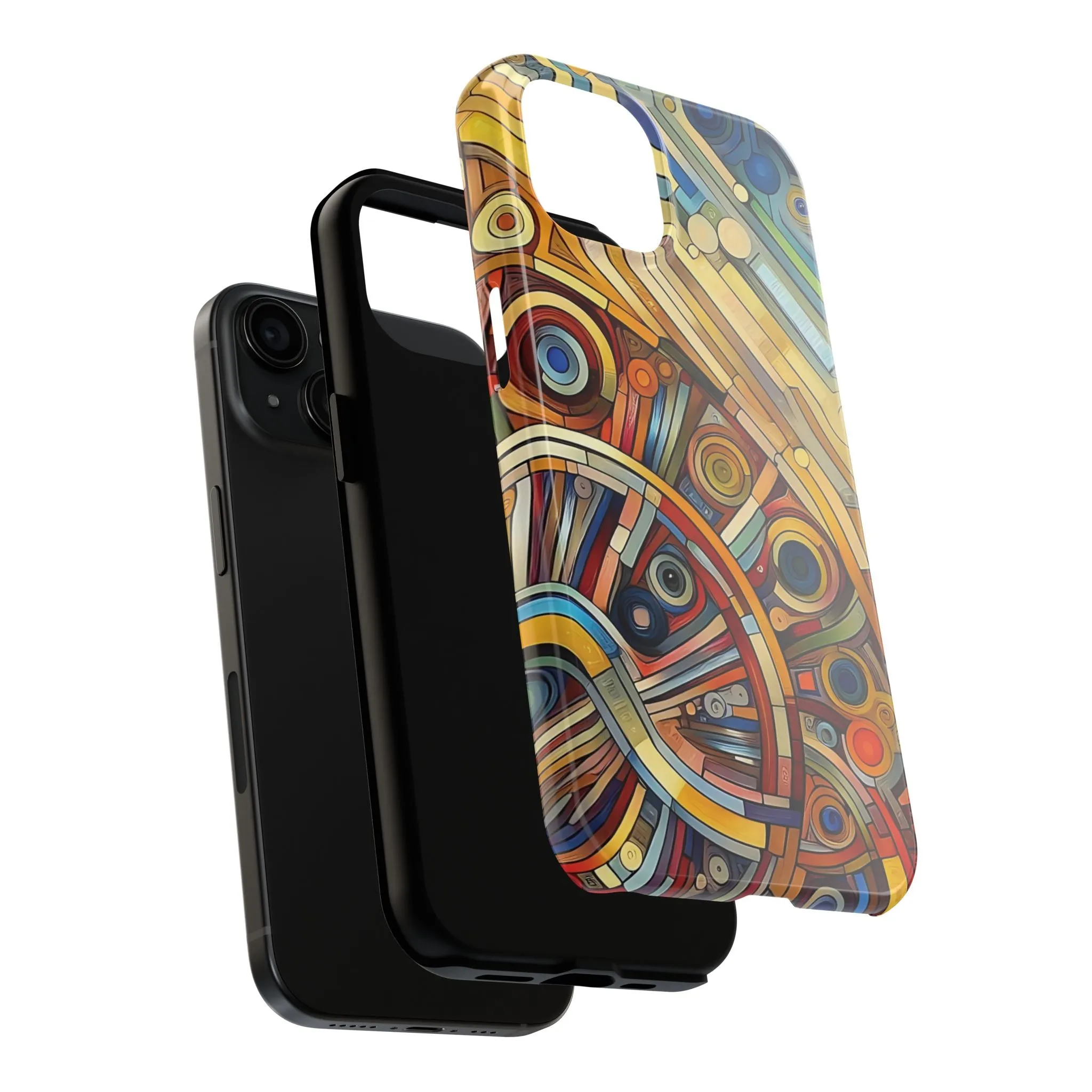 Colorful abstract round patterns design Tough Phone Cases