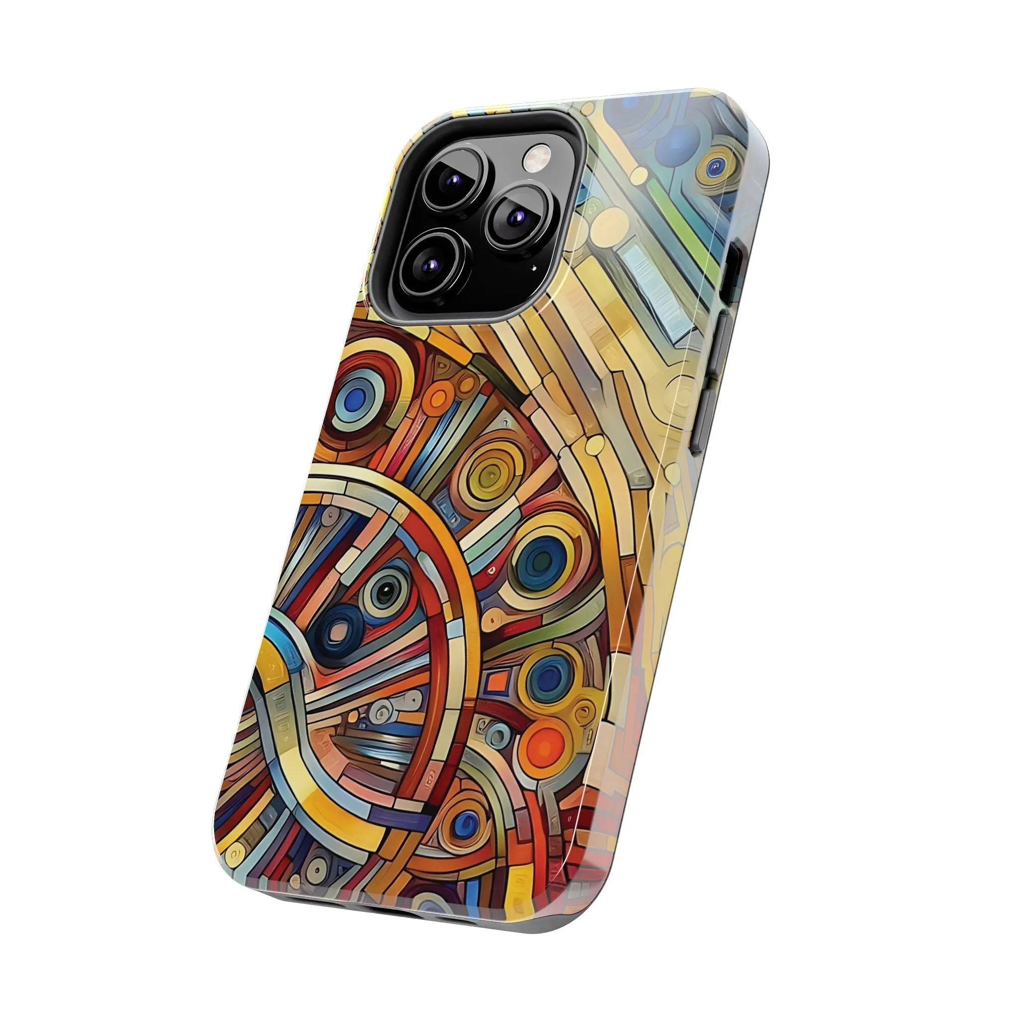 Colorful abstract round patterns design Tough Phone Cases