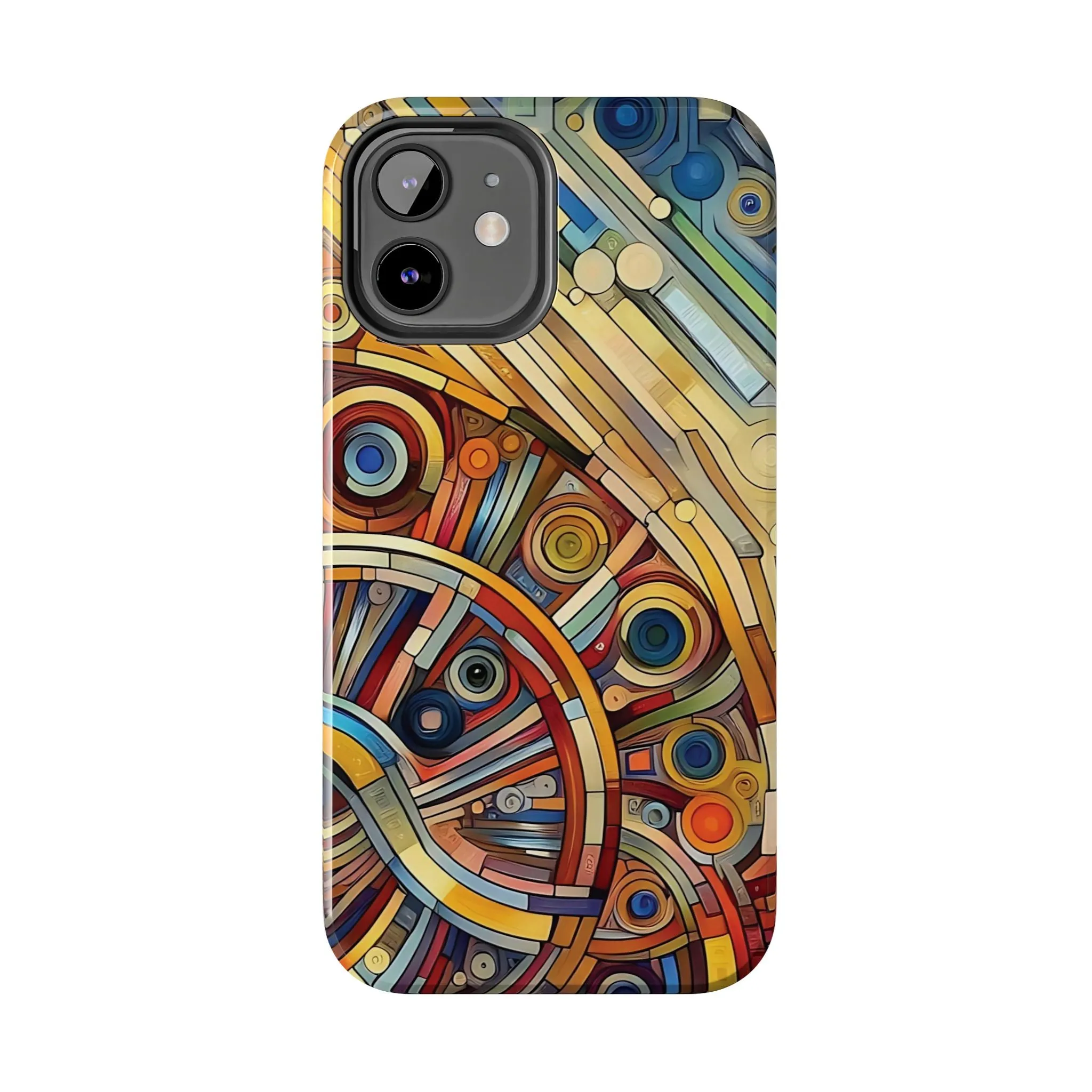 Colorful abstract round patterns design Tough Phone Cases