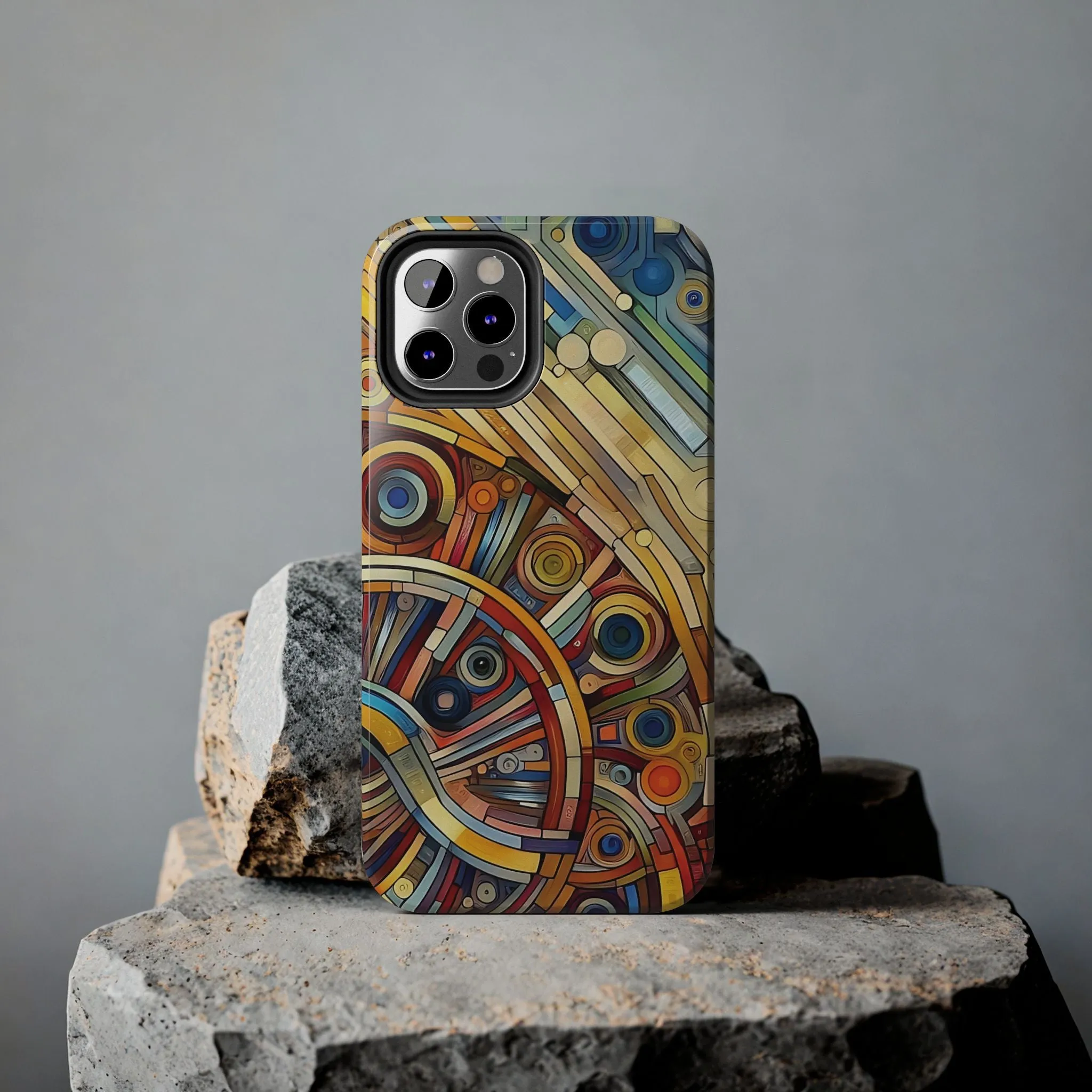 Colorful abstract round patterns design Tough Phone Cases