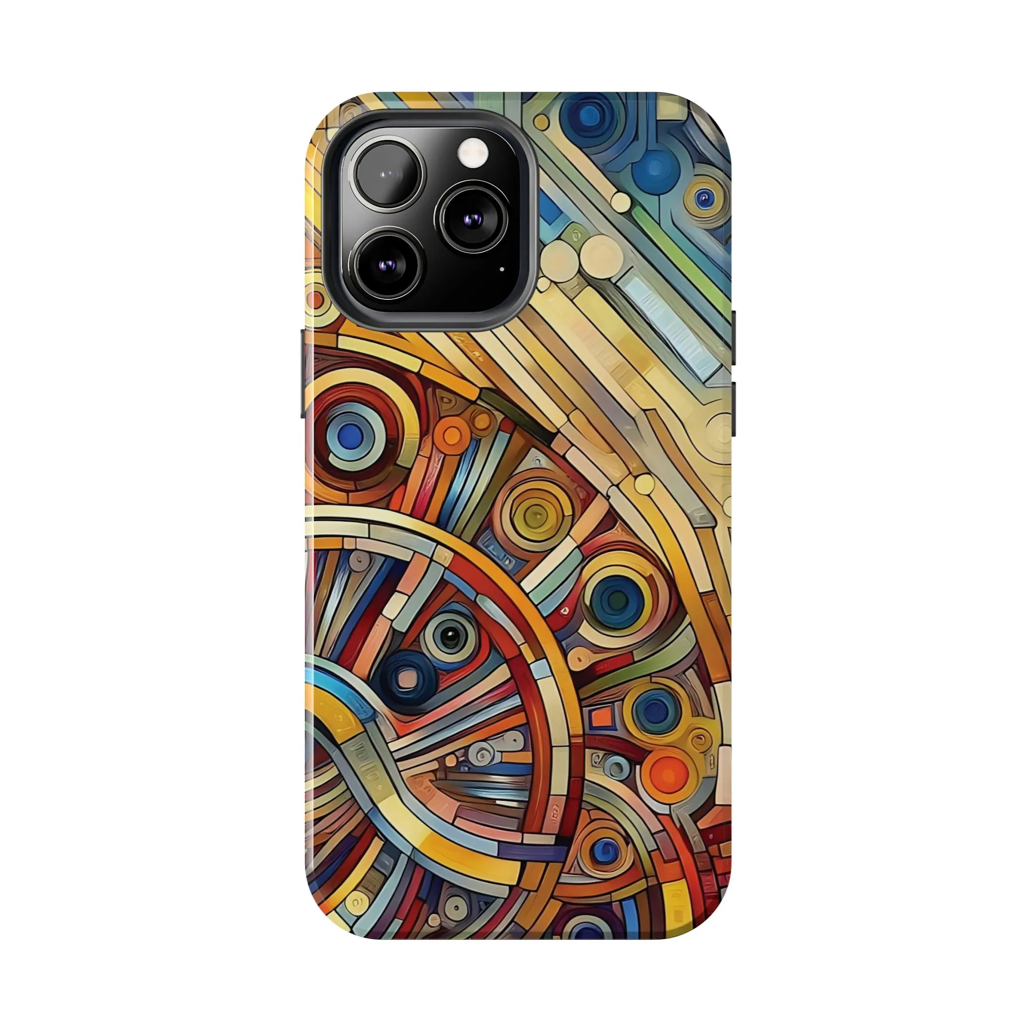 Colorful abstract round patterns design Tough Phone Cases