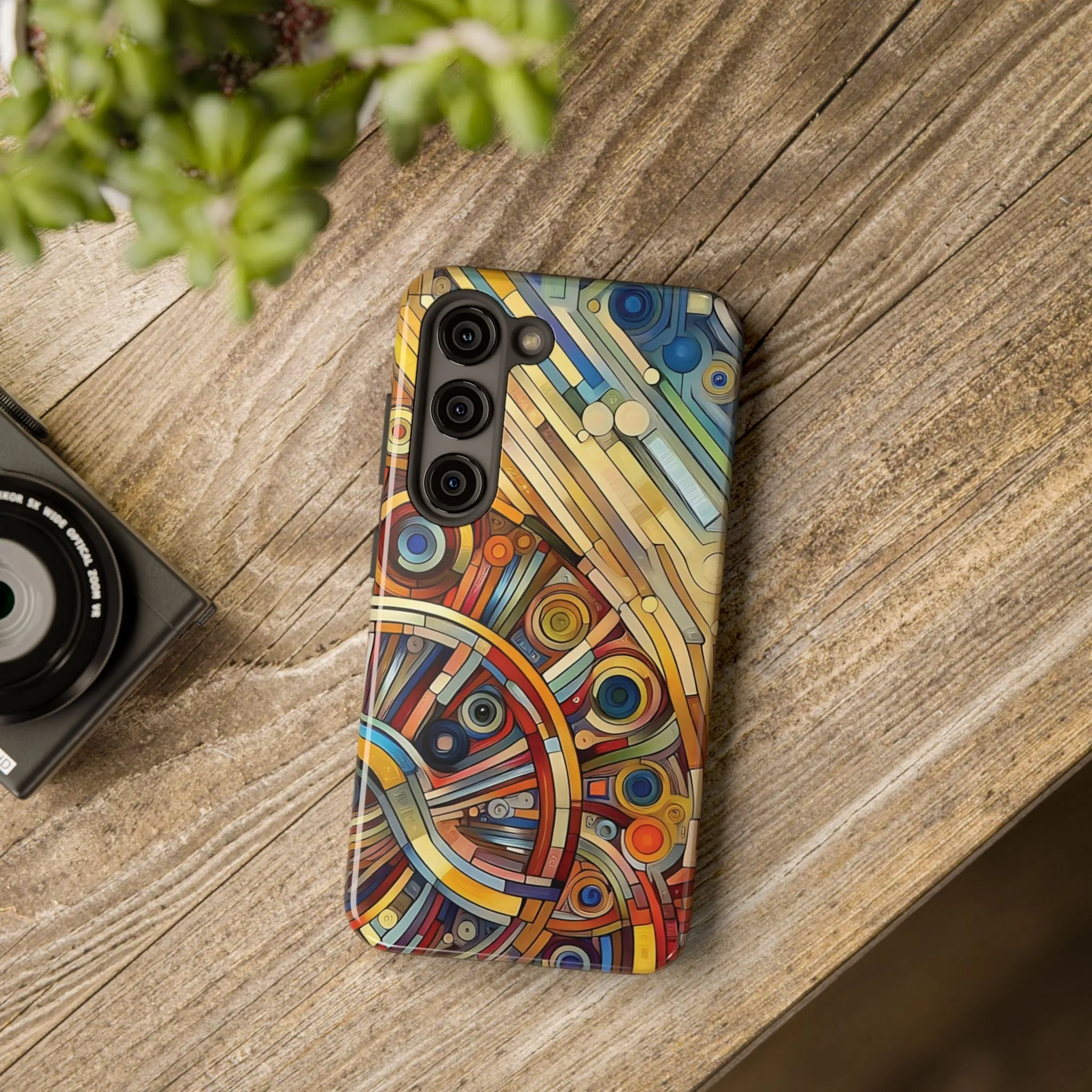Colorful abstract round patterns design Tough Phone Cases