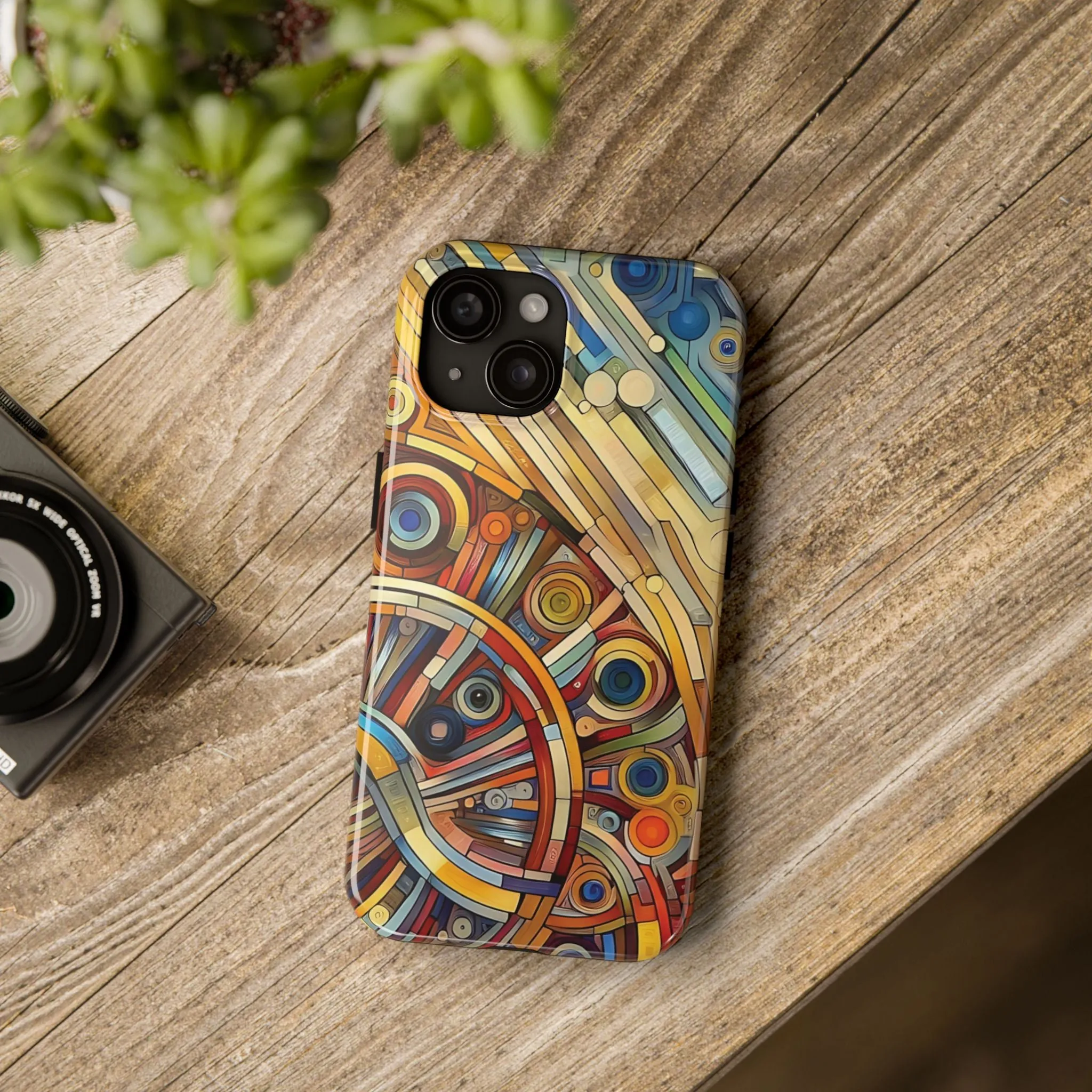 Colorful abstract round patterns design Tough Phone Cases
