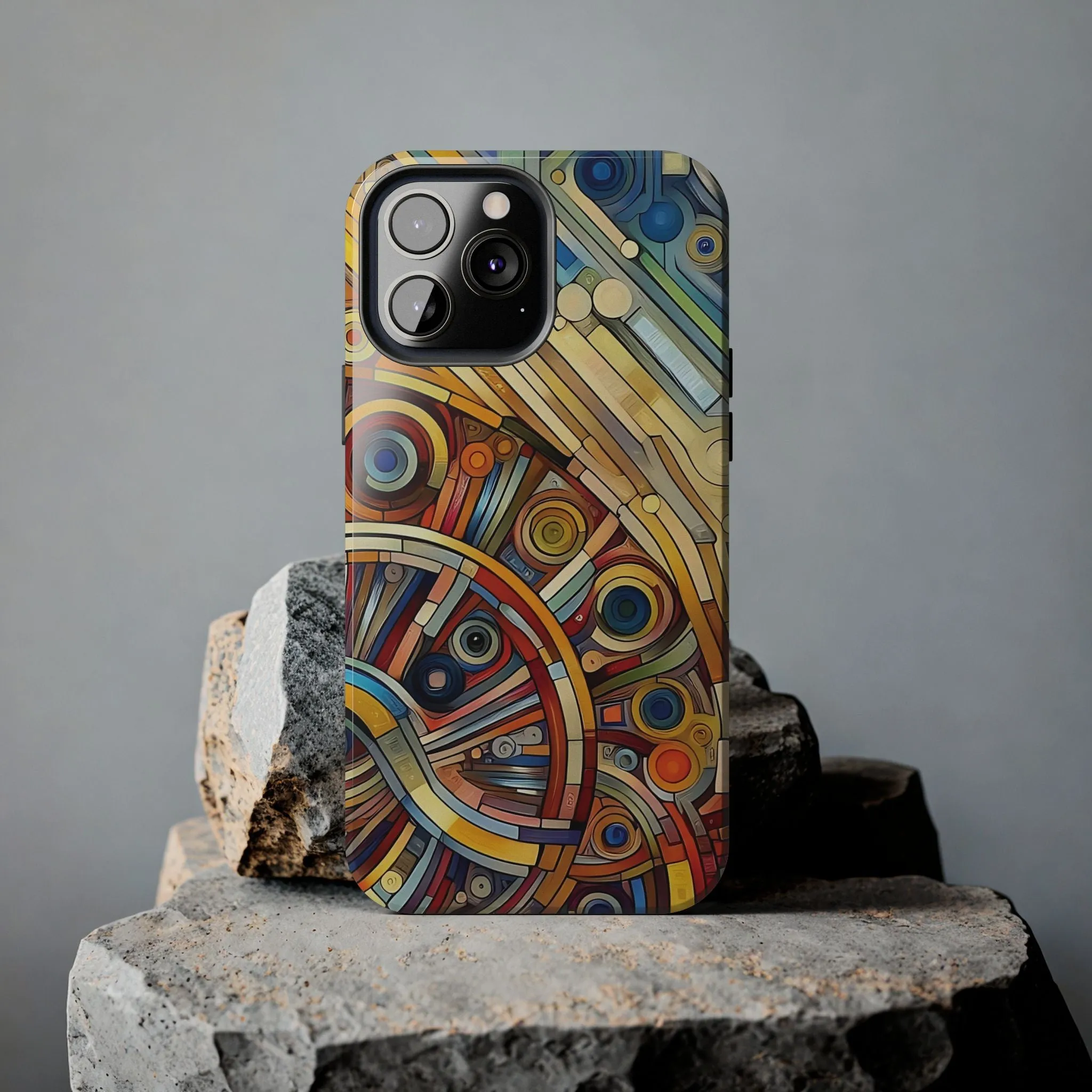 Colorful abstract round patterns design Tough Phone Cases