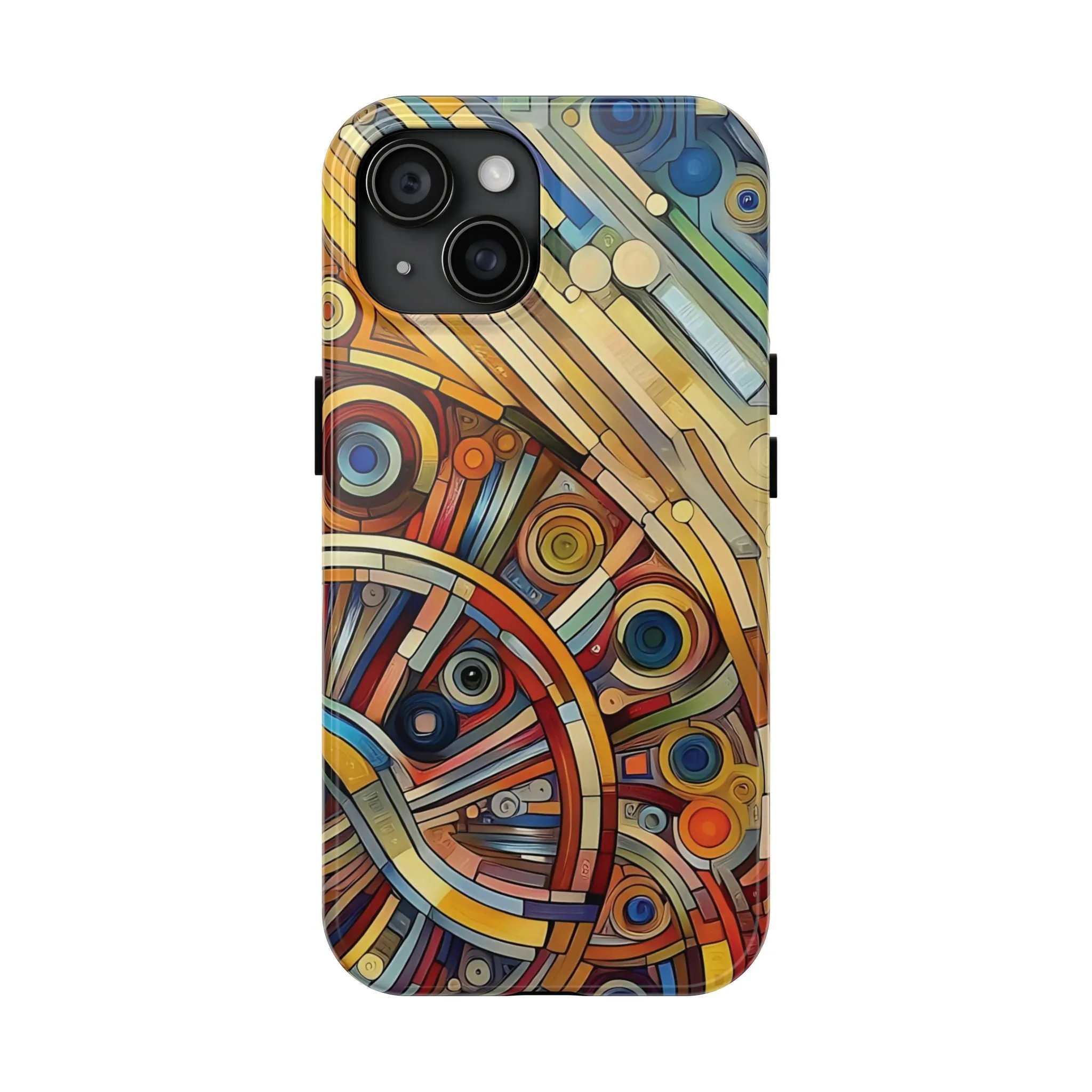 Colorful abstract round patterns design Tough Phone Cases