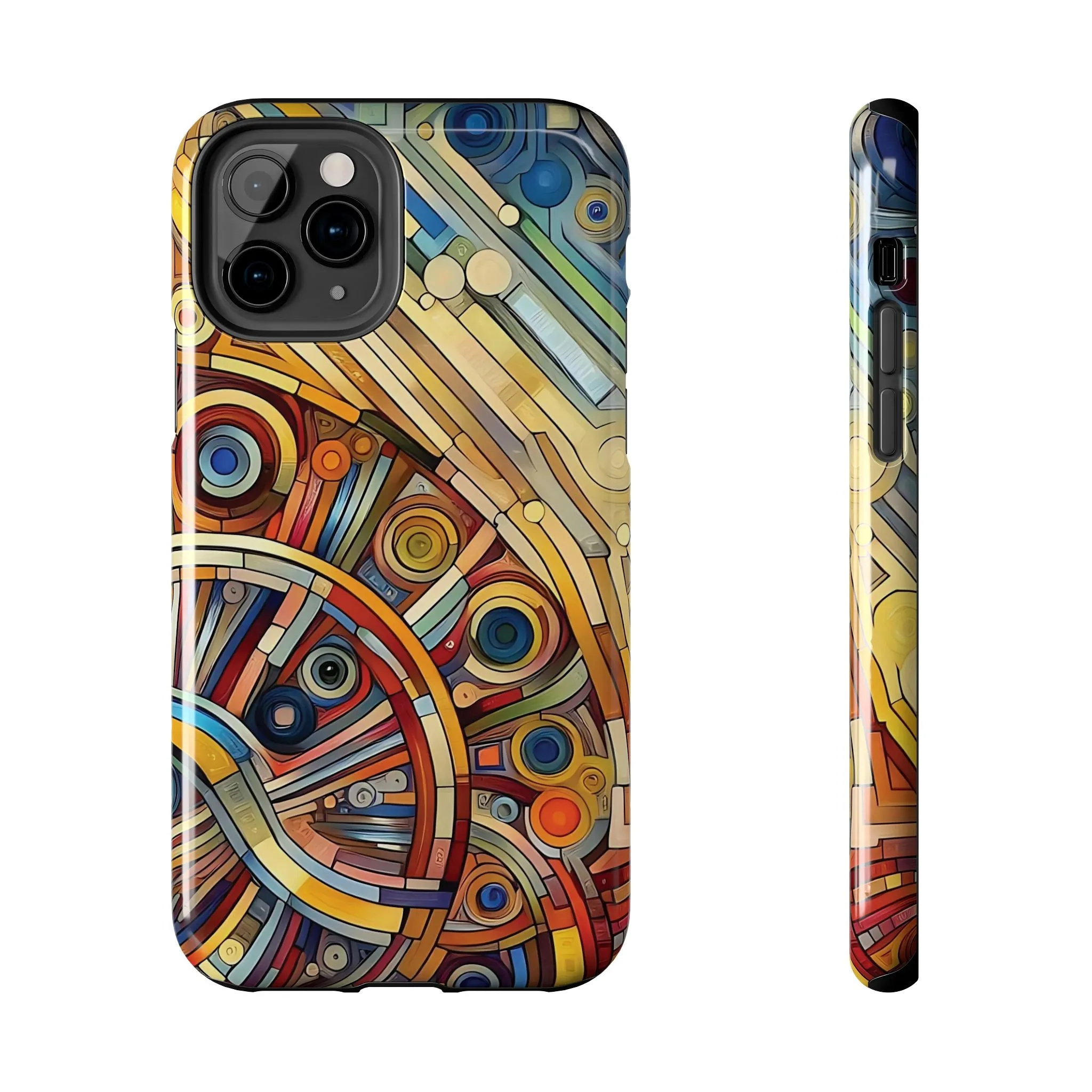 Colorful abstract round patterns design Tough Phone Cases