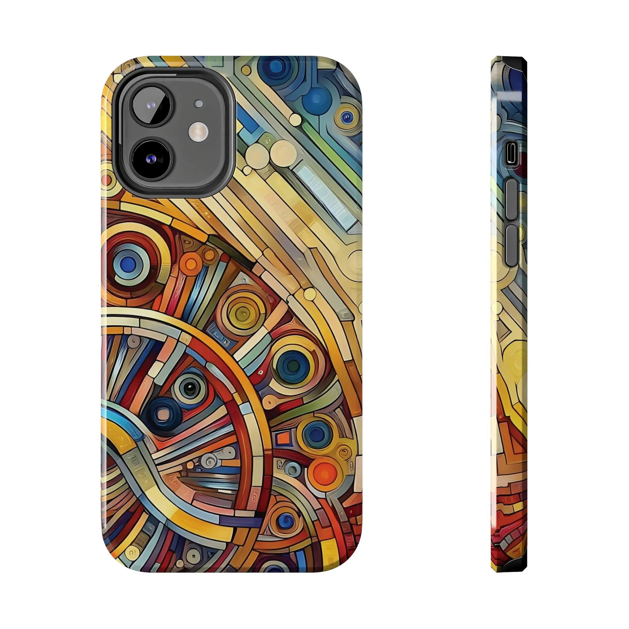 Colorful abstract round patterns design Tough Phone Cases