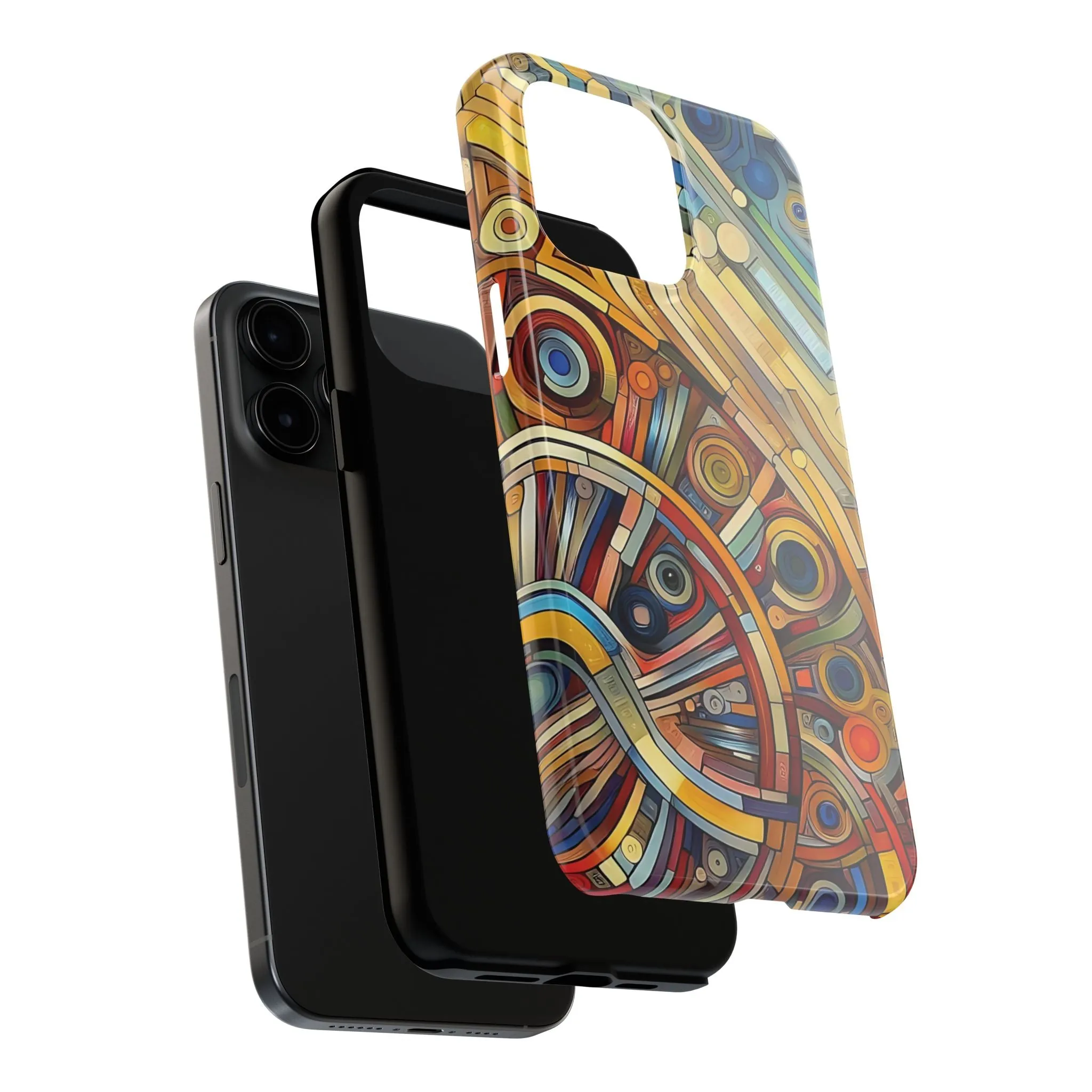 Colorful abstract round patterns design Tough Phone Cases
