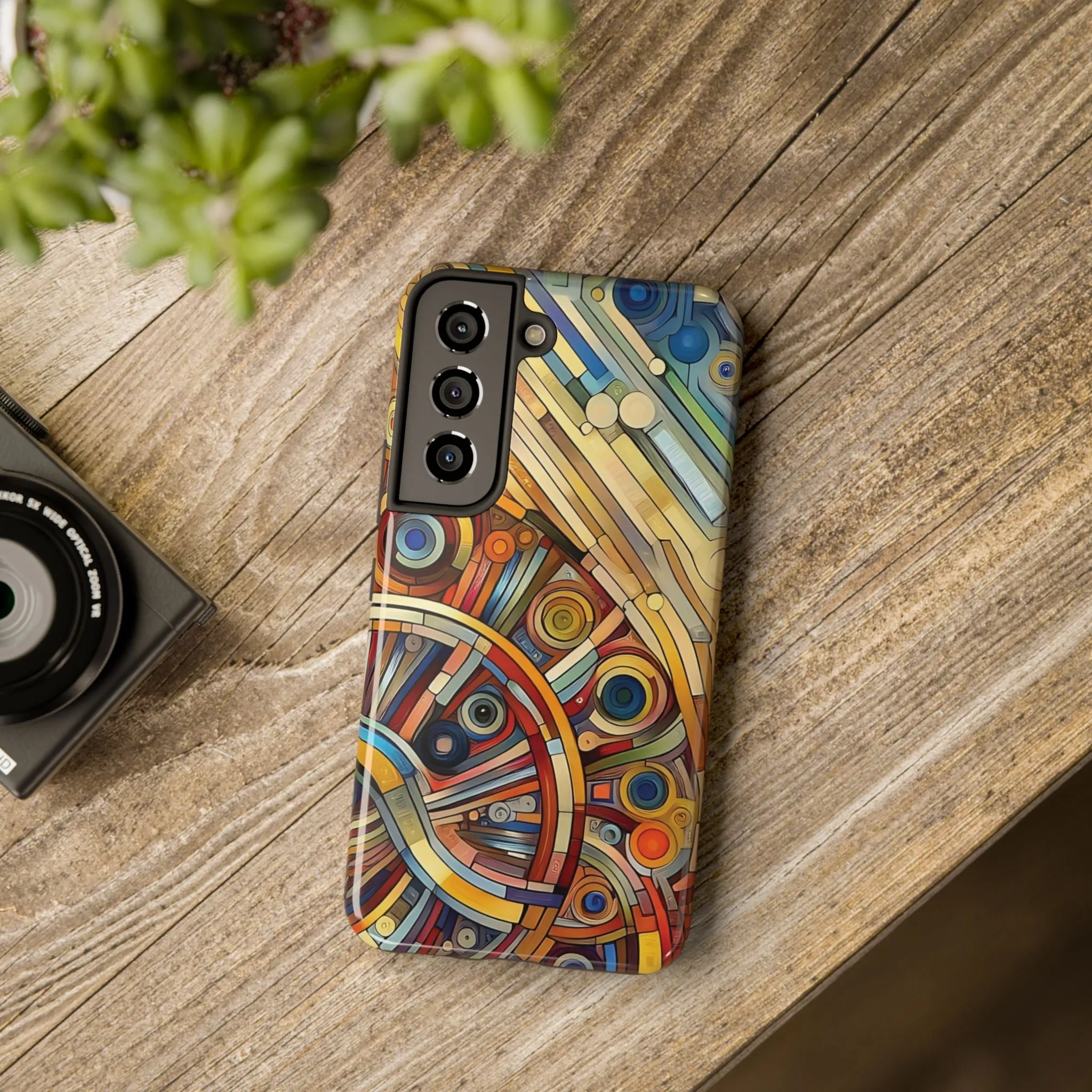 Colorful abstract round patterns design Tough Phone Cases
