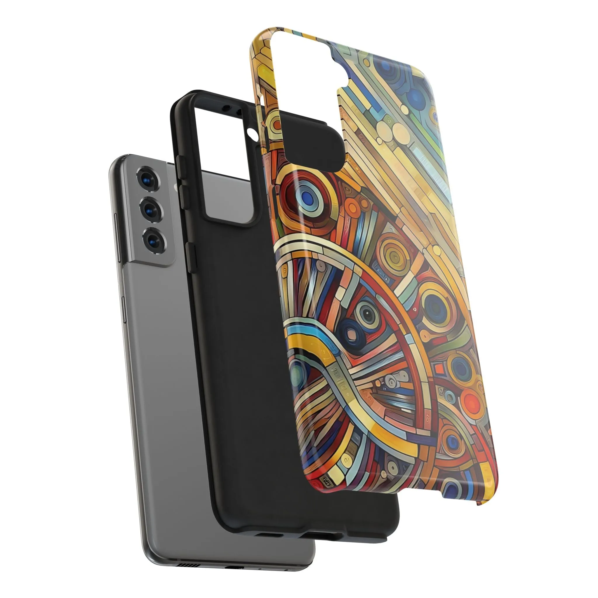 Colorful abstract round patterns design Tough Phone Cases