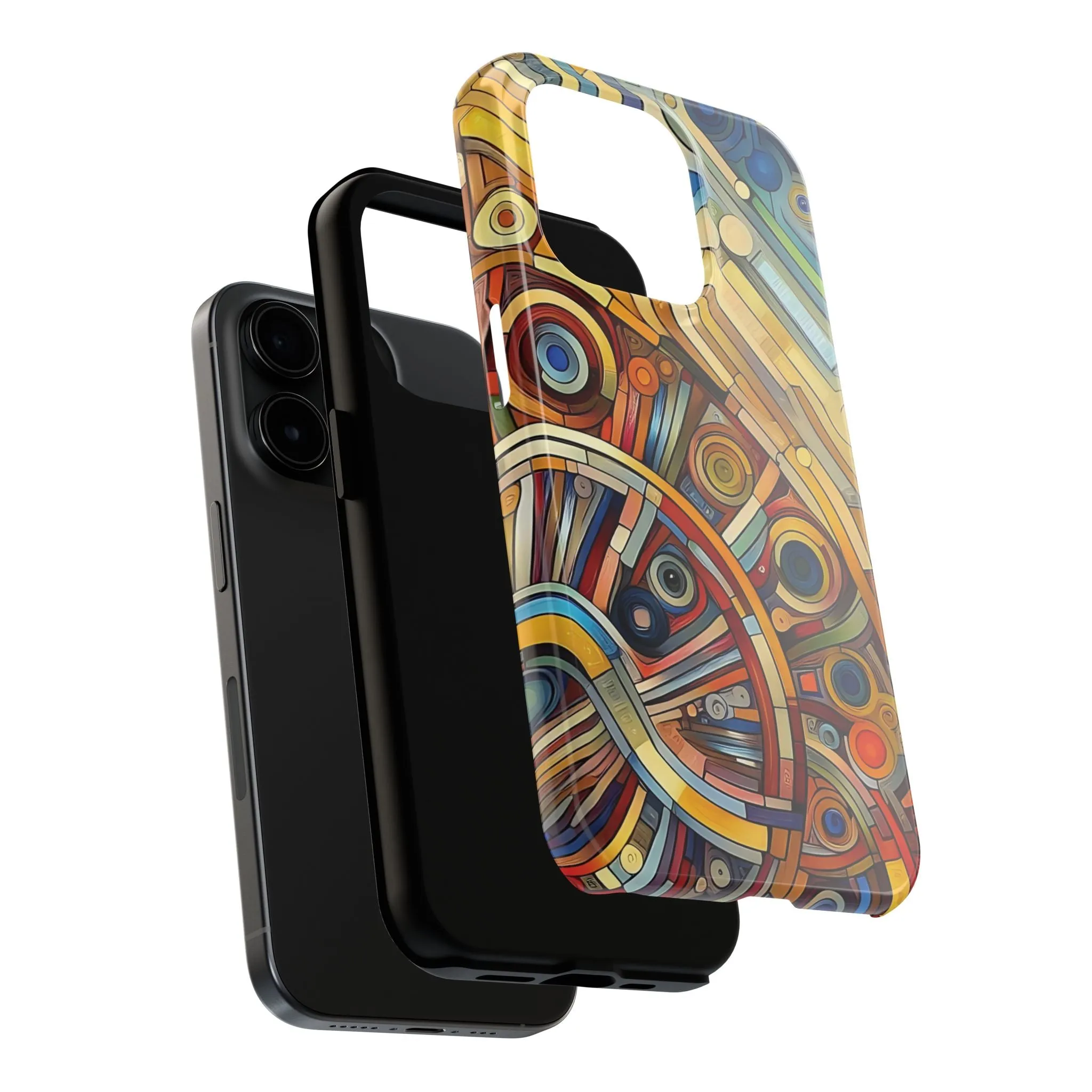 Colorful abstract round patterns design Tough Phone Cases