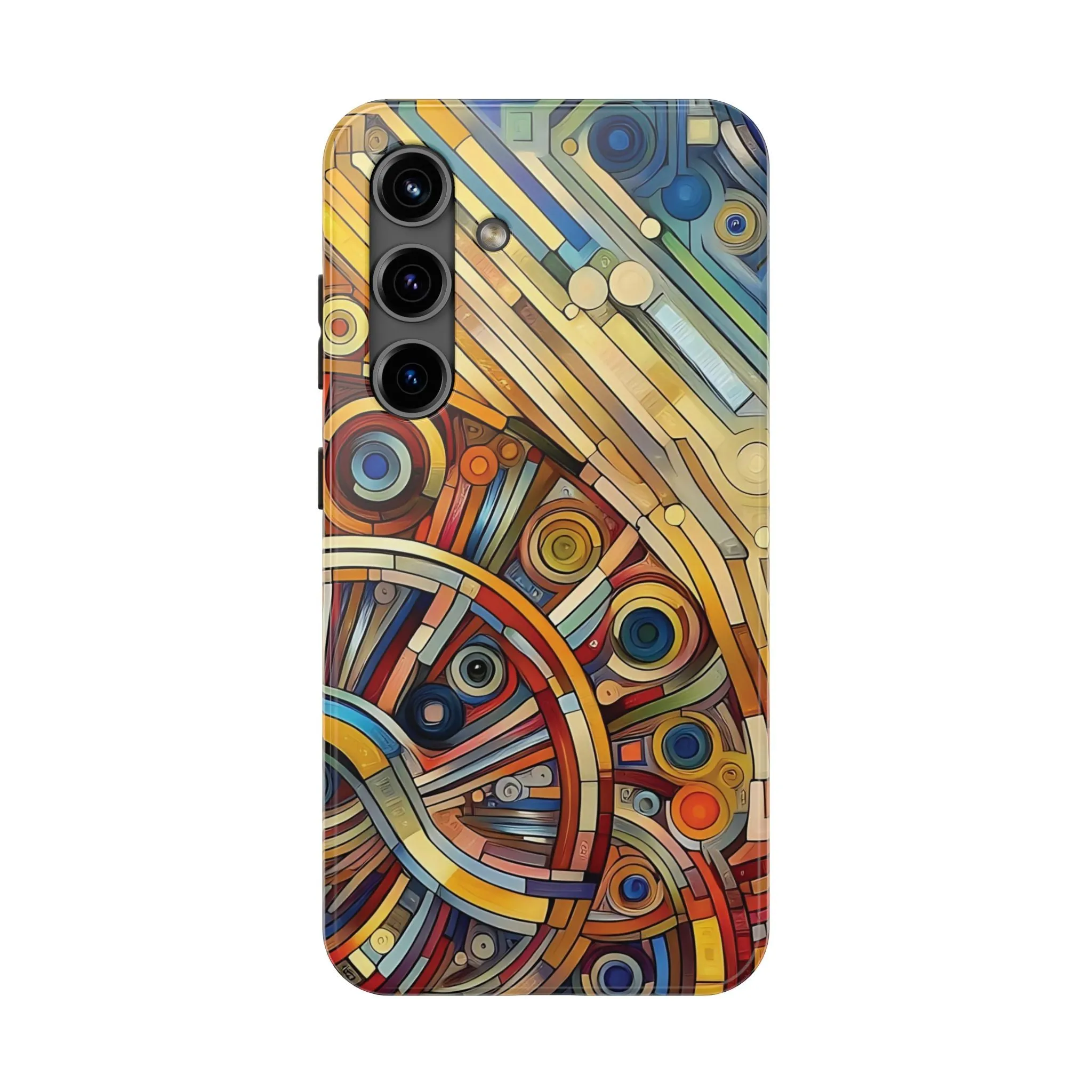 Colorful abstract round patterns design Tough Phone Cases