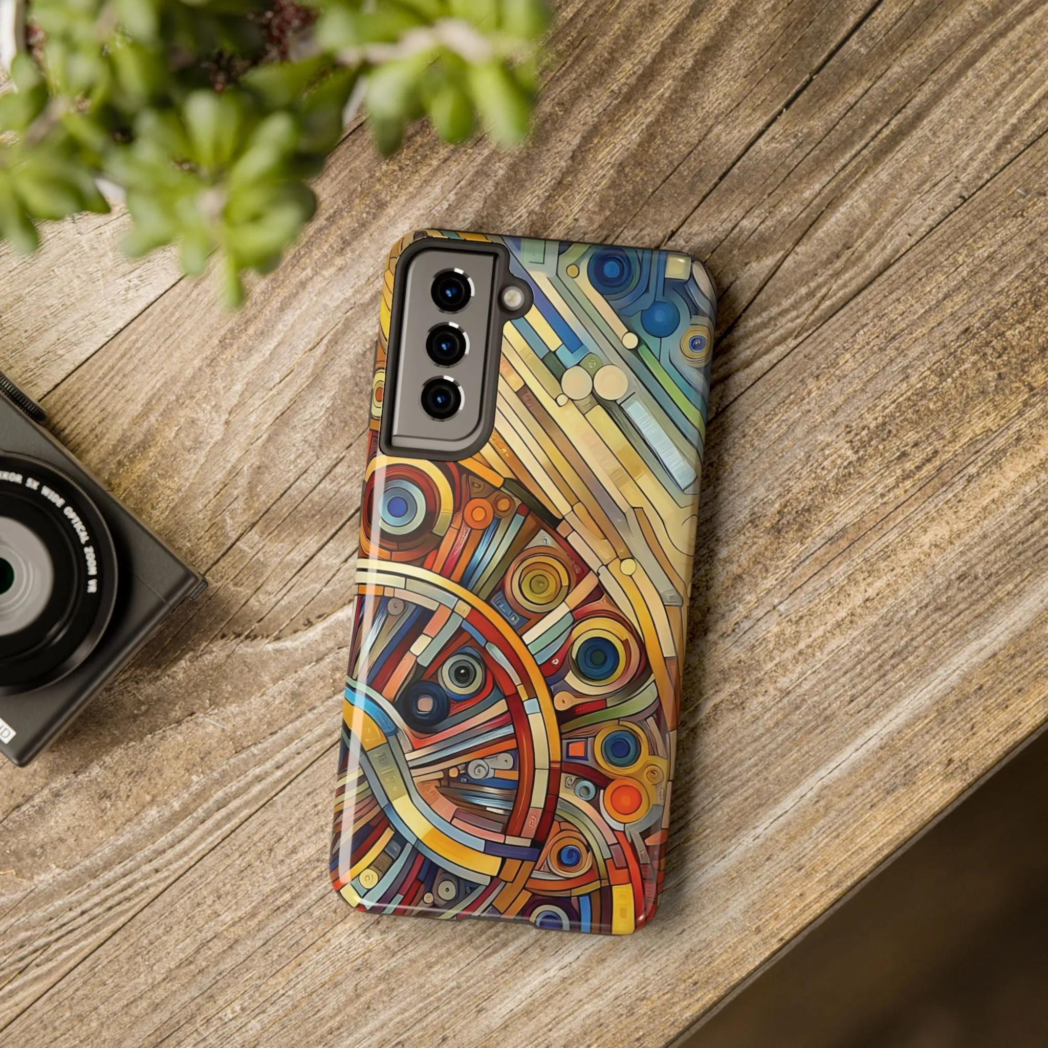 Colorful abstract round patterns design Tough Phone Cases