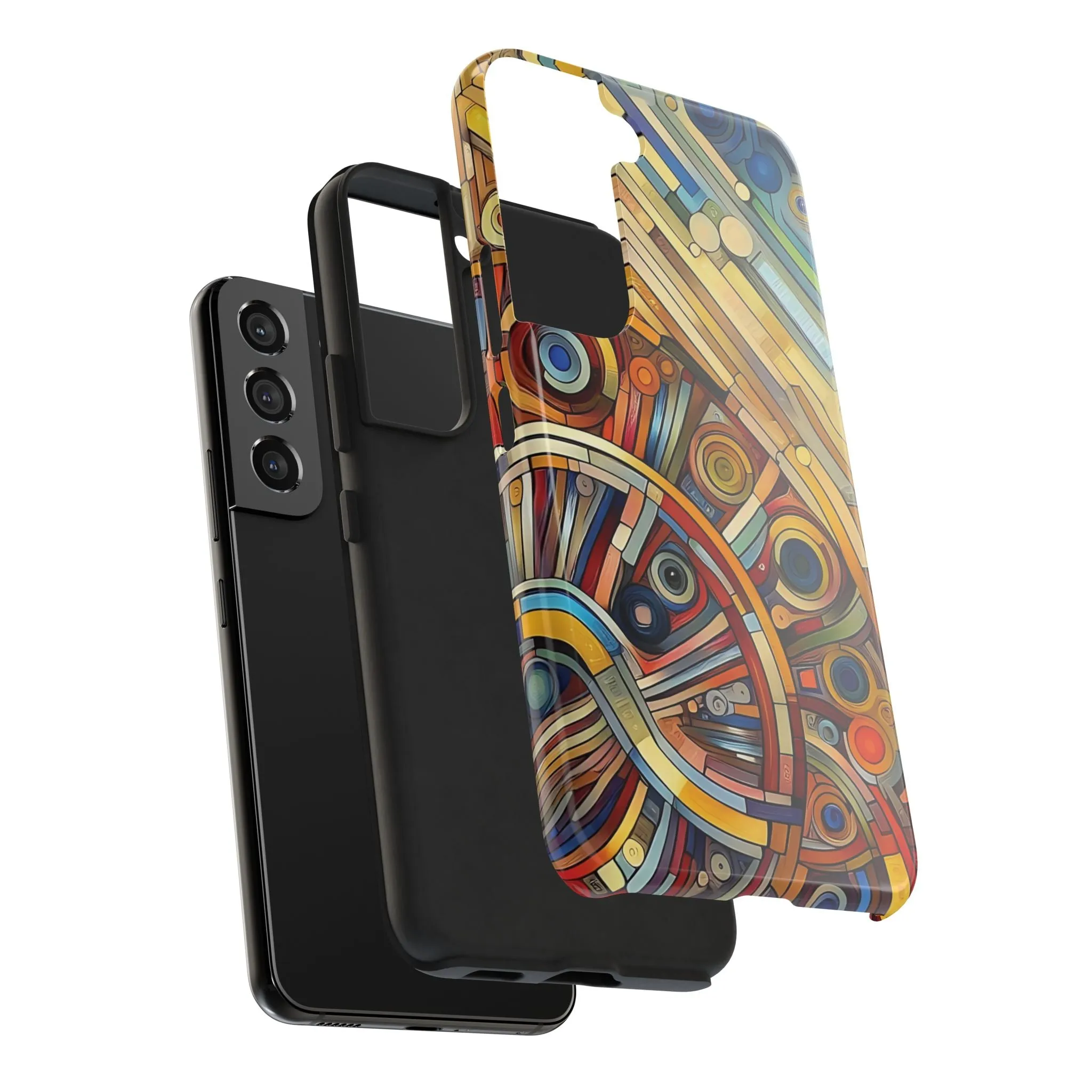 Colorful abstract round patterns design Tough Phone Cases