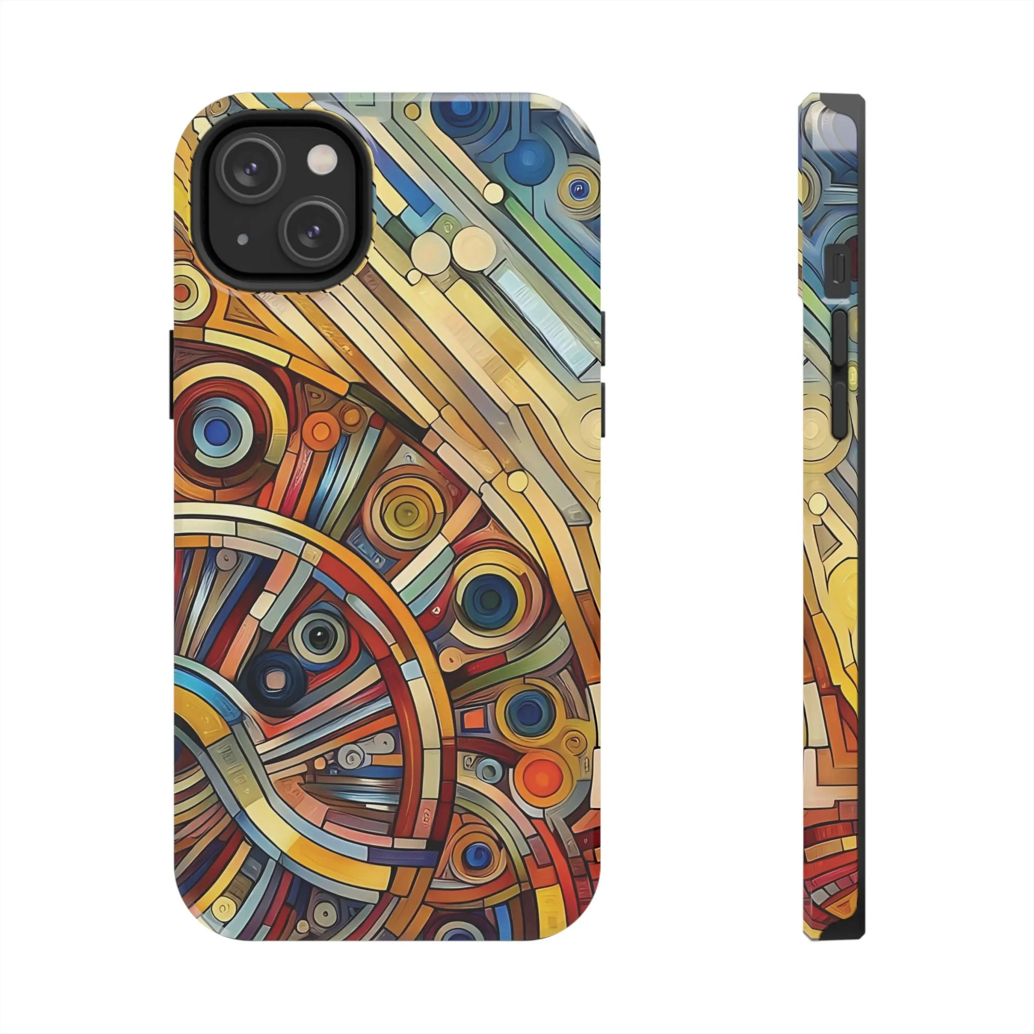 Colorful abstract round patterns design Tough Phone Cases