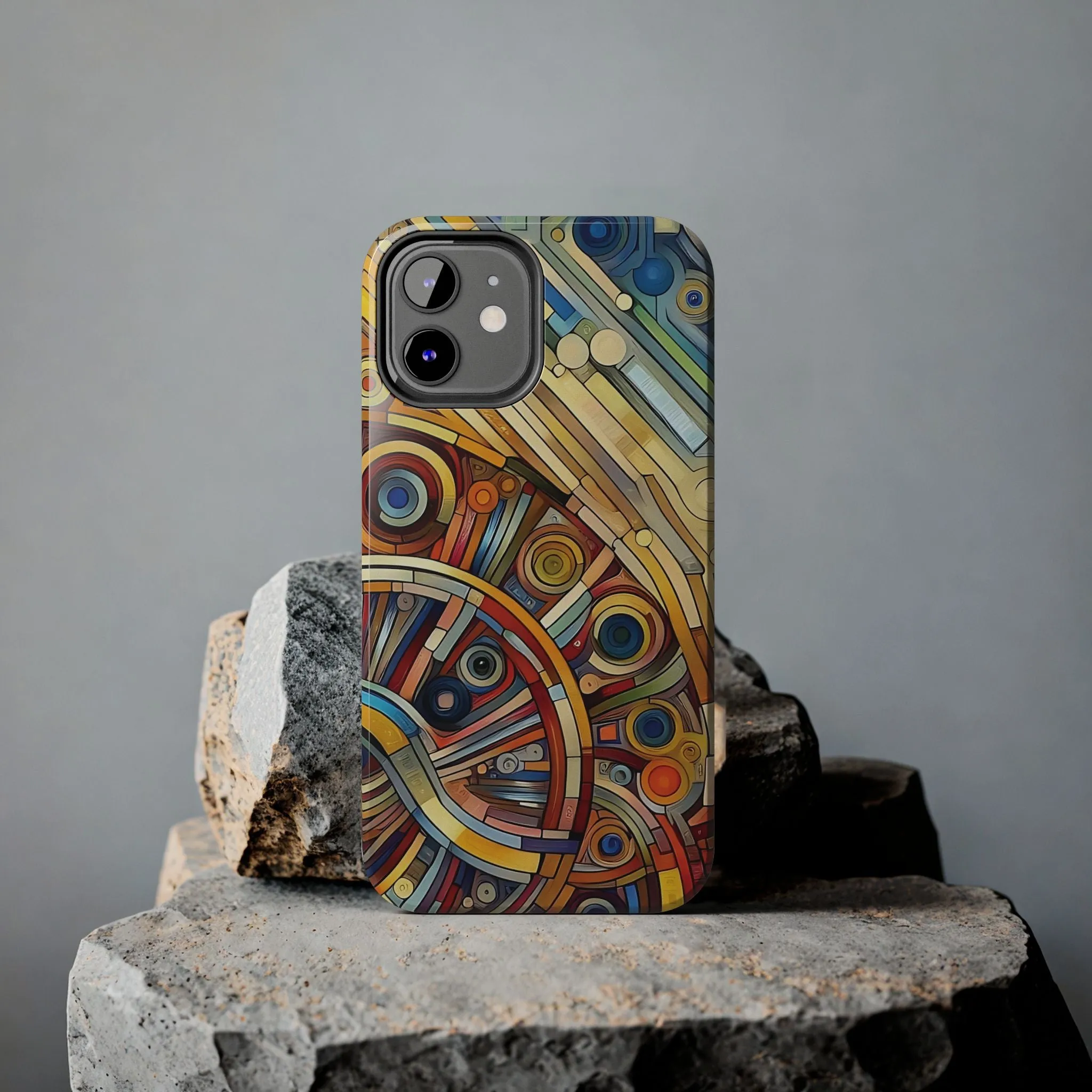 Colorful abstract round patterns design Tough Phone Cases