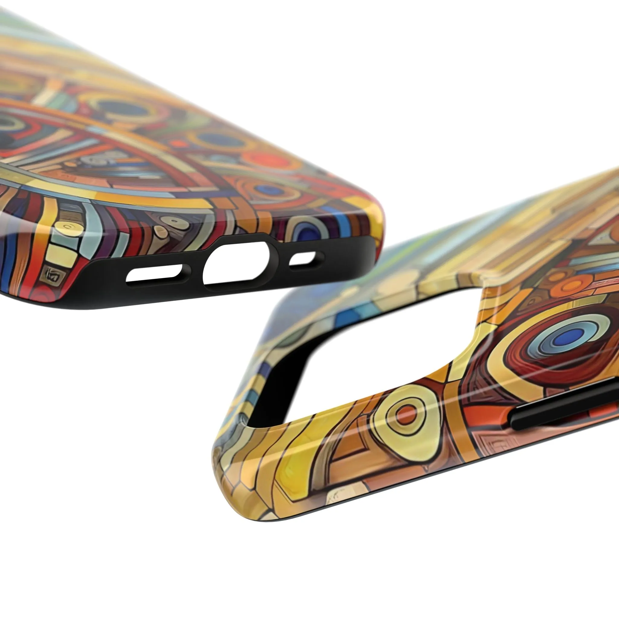 Colorful abstract round patterns design Tough Phone Cases