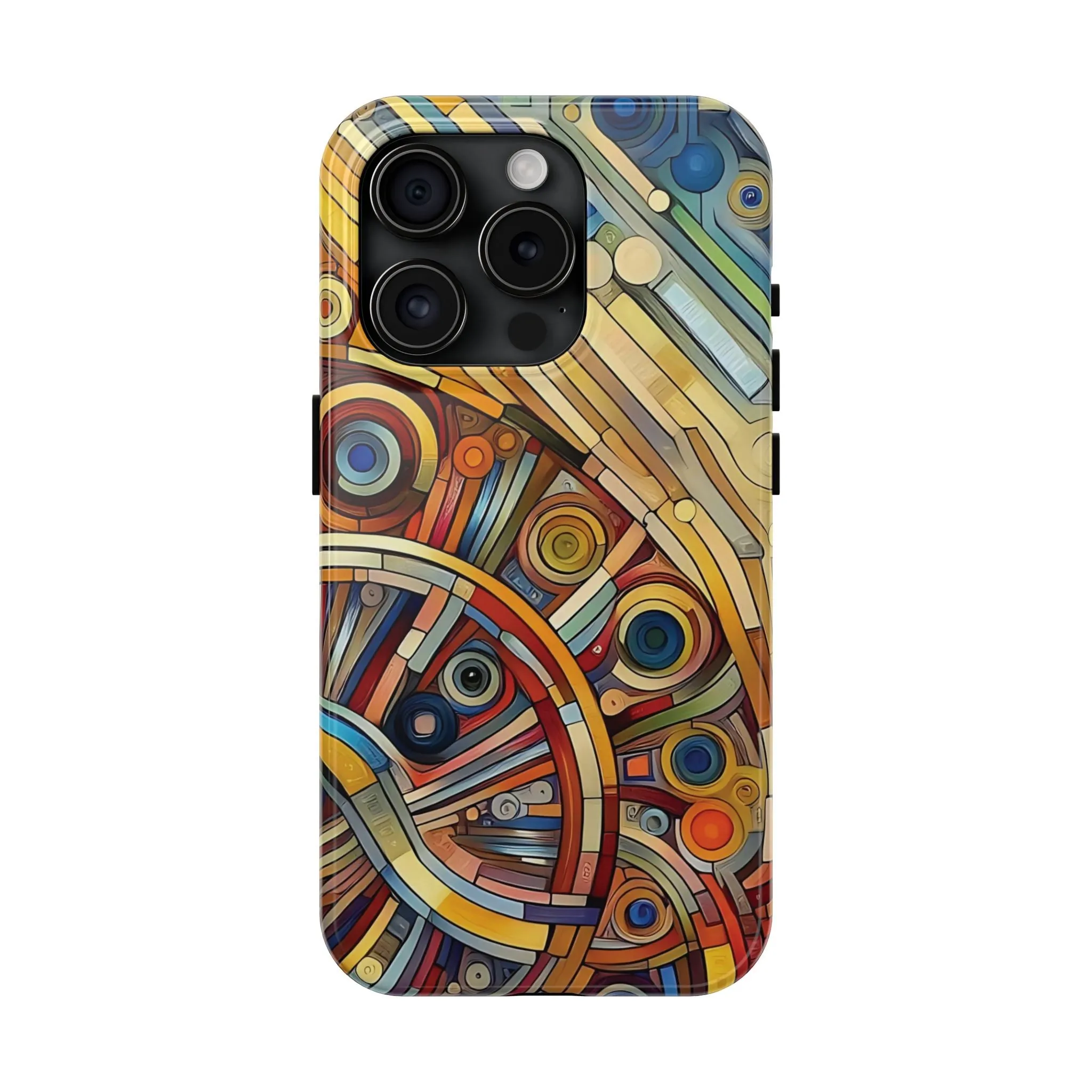 Colorful abstract round patterns design Tough Phone Cases