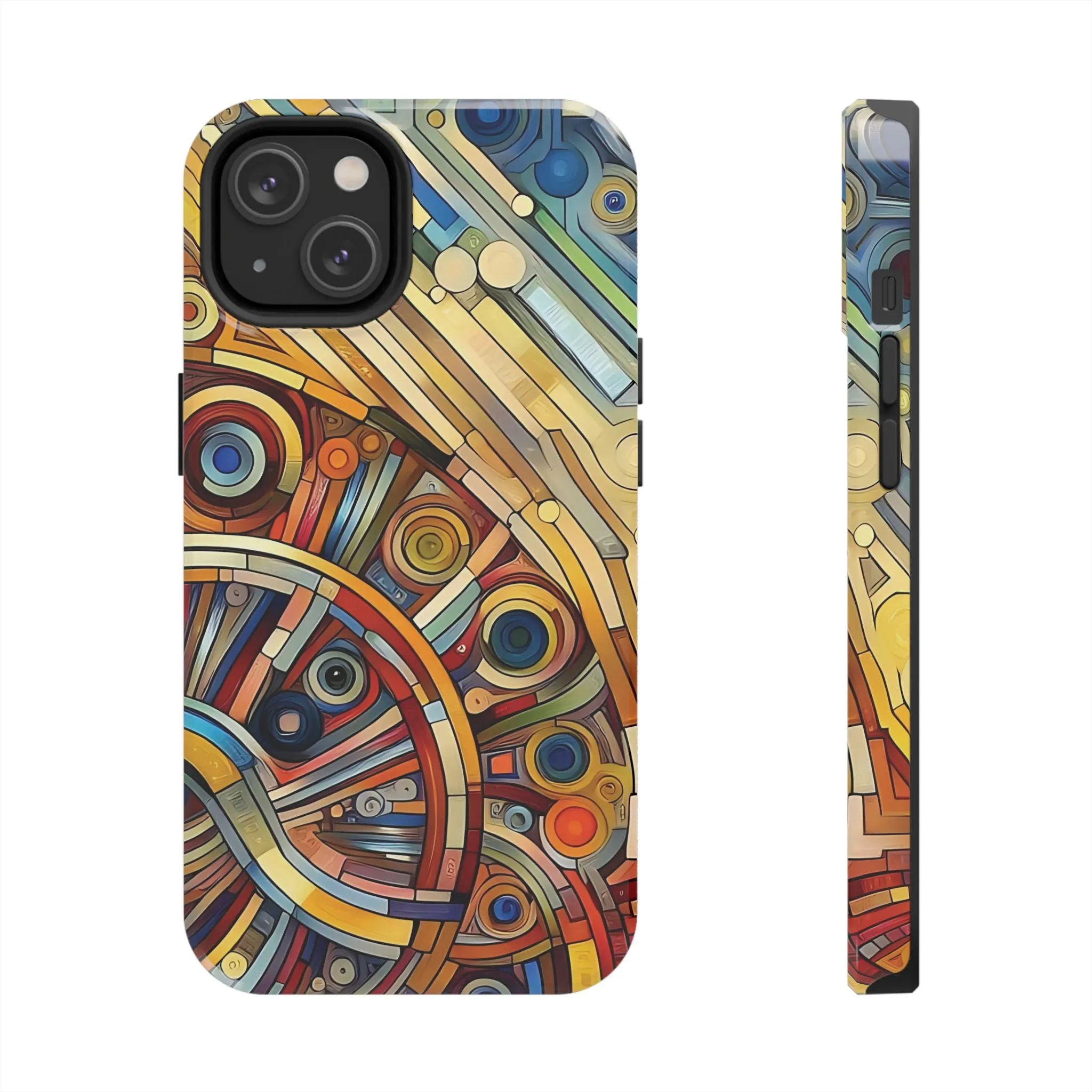 Colorful abstract round patterns design Tough Phone Cases